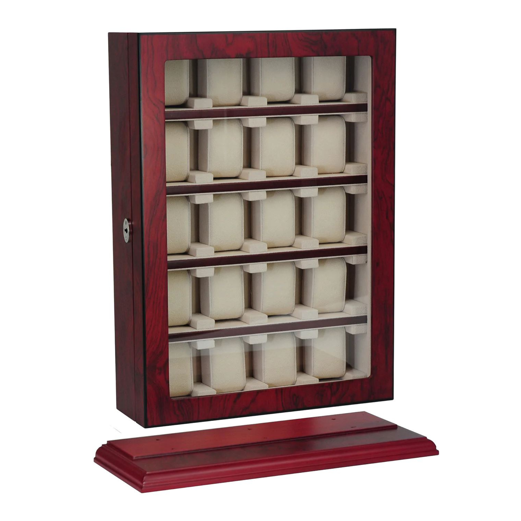 Seconds - Bubinga Wooden Watch Cabinet for 20 (A)