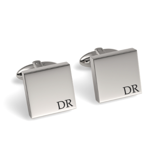 Initials Engraved Square Cufflinks