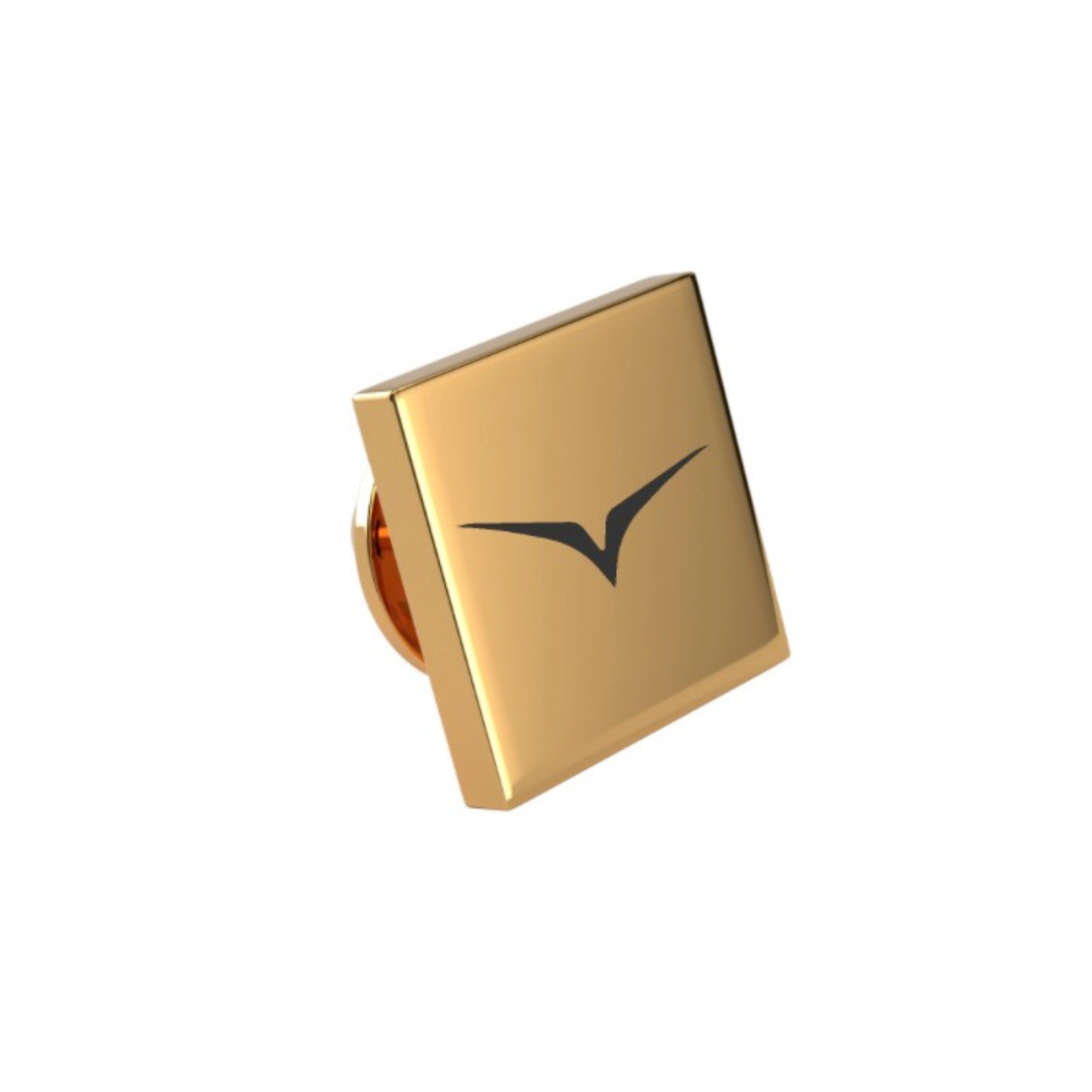 Custom Logo Engraved Square Lapel Pin
