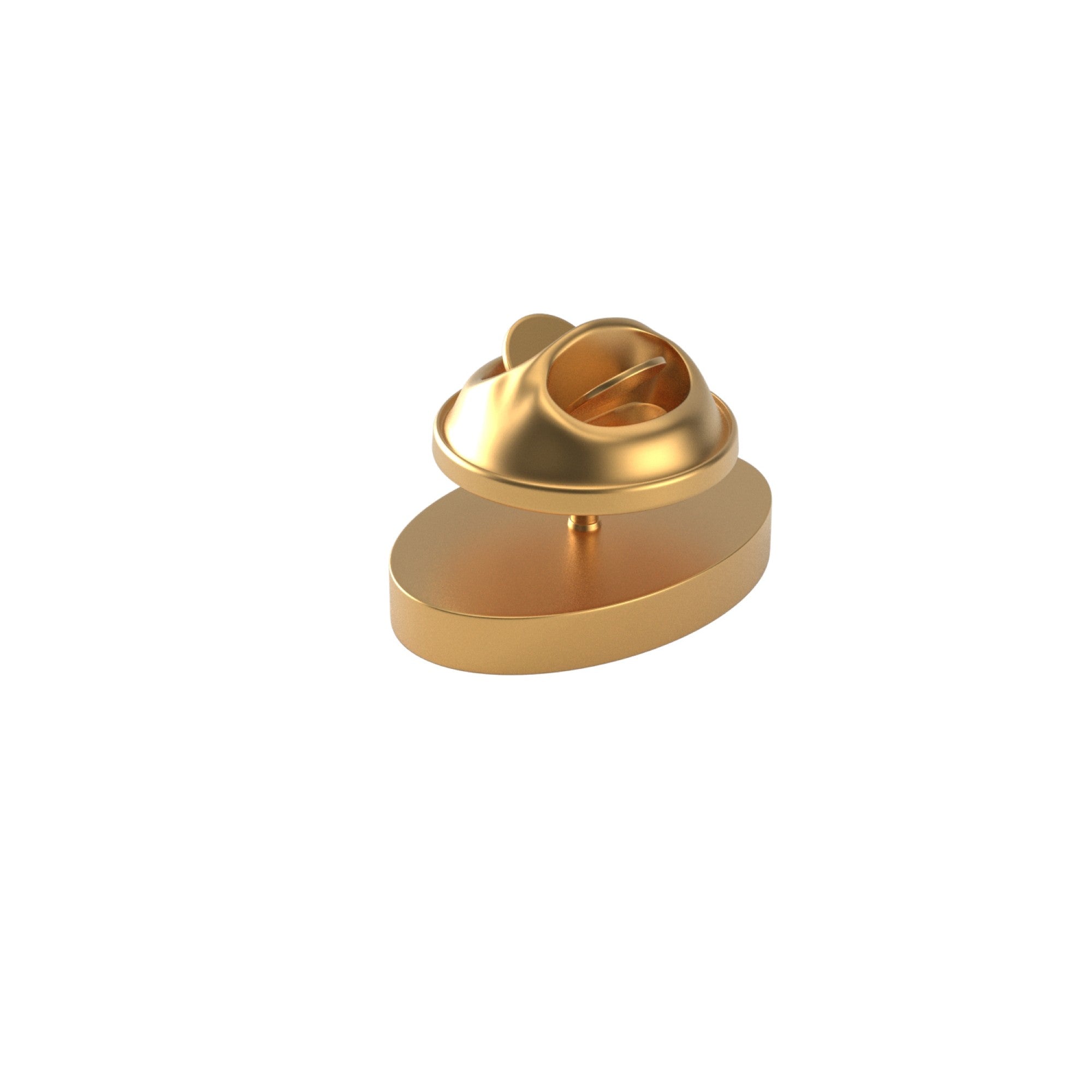 Oval Brushed Gold Engravable Lapel Pin