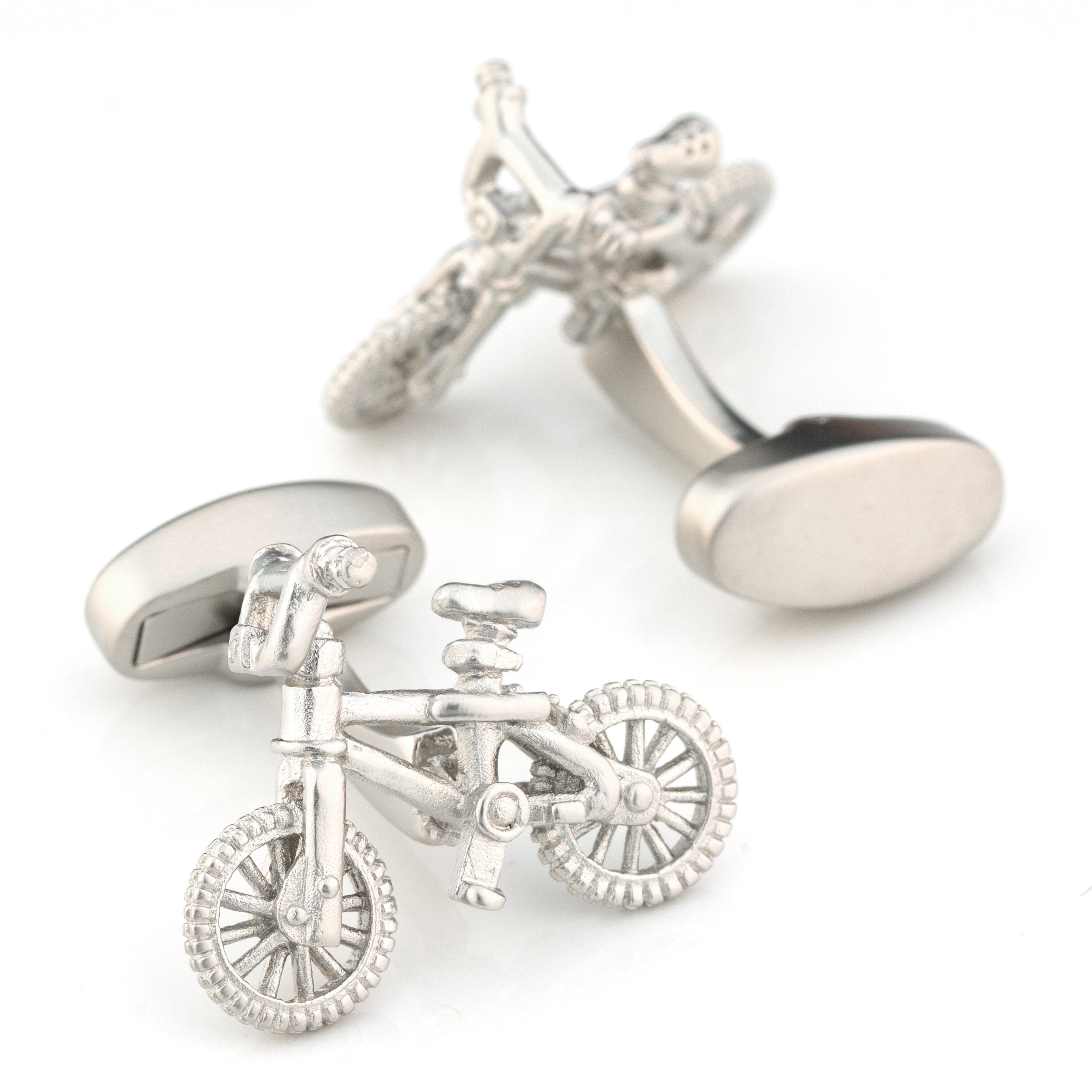 Silver Bicycle Cufflinks Novelty Cufflinks Clinks Australia Silver Bicycle Cufflinks