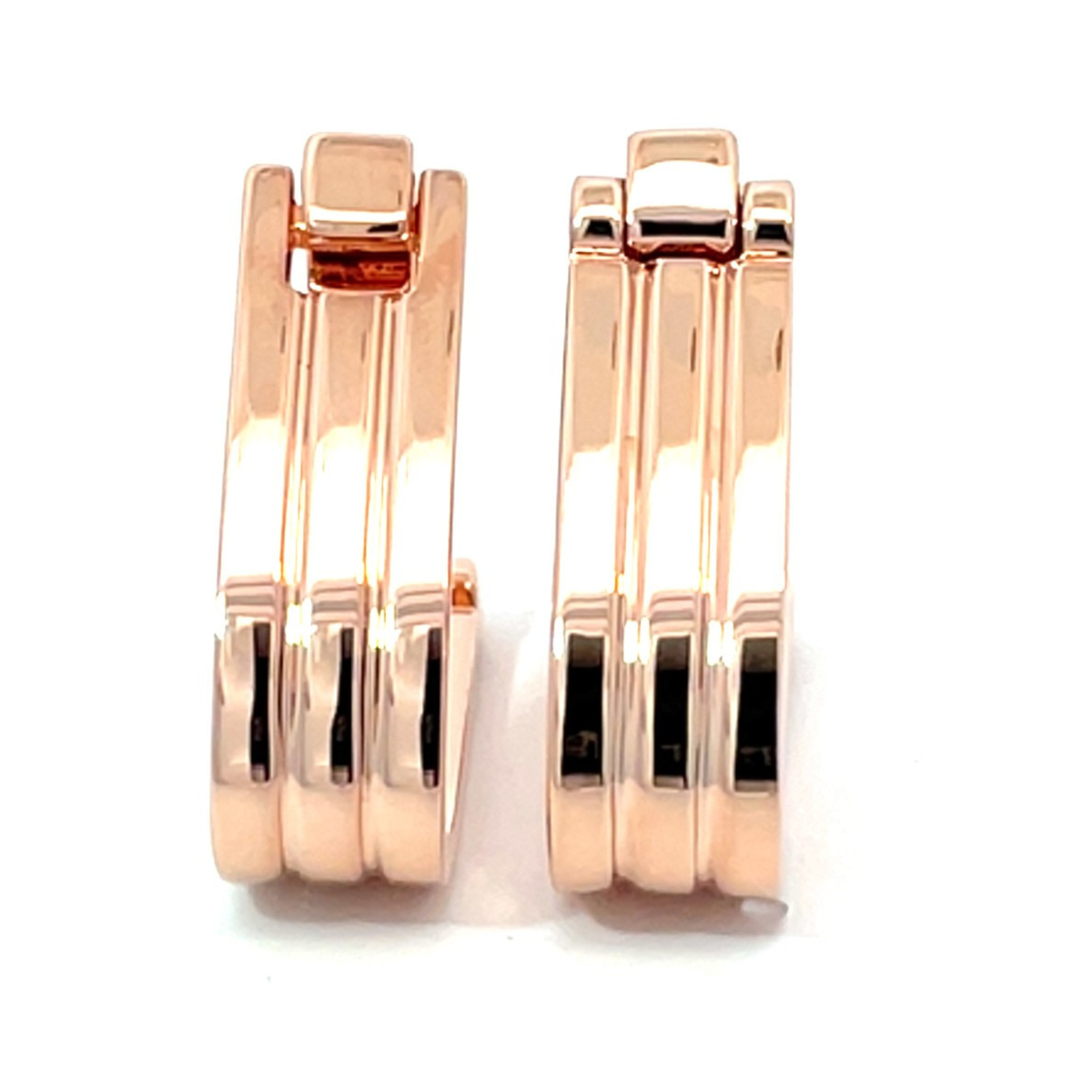 Boutons de Manchette Enveloppants à Rainure Or Rose