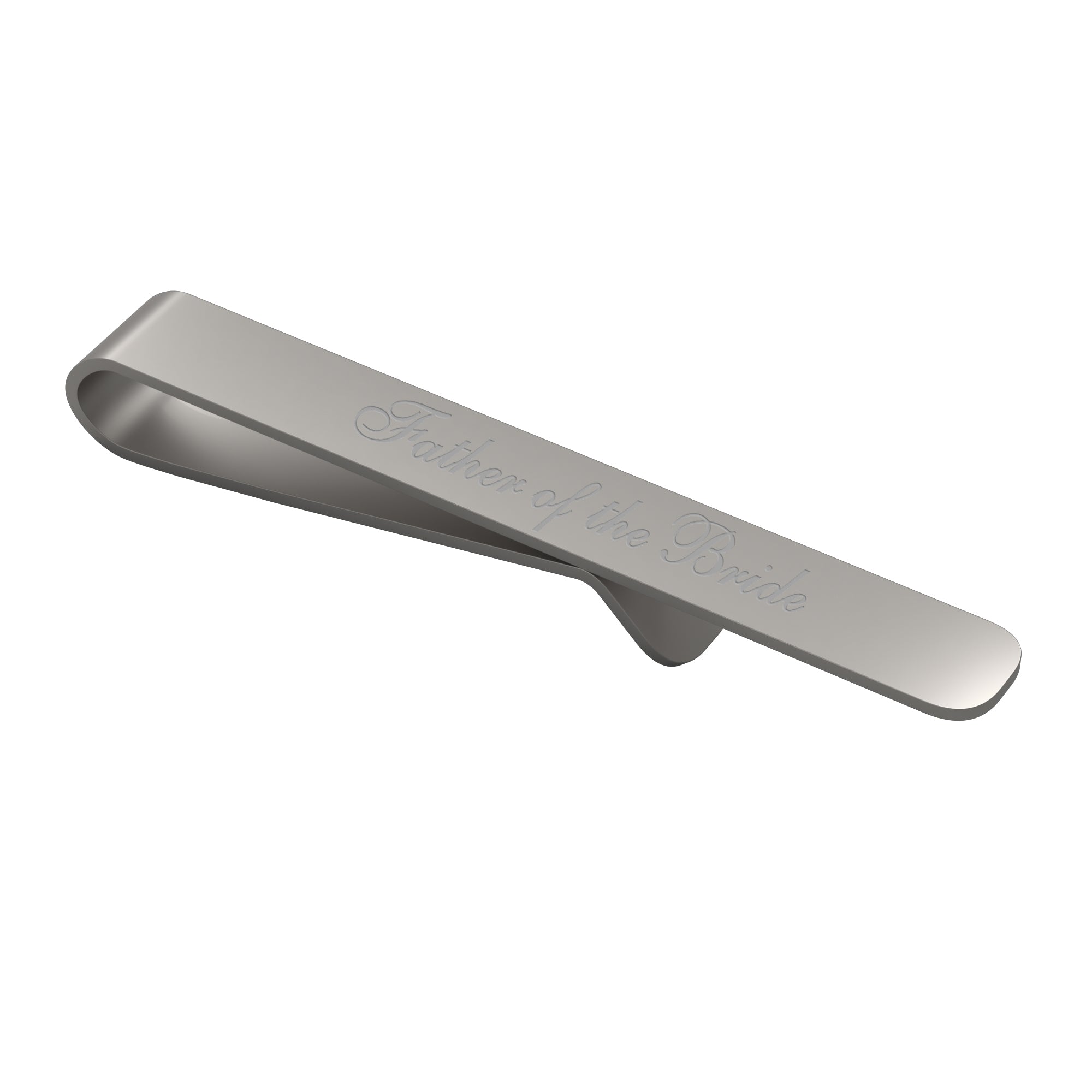Wedding Role Father of the Bride Engraved Tie Bar