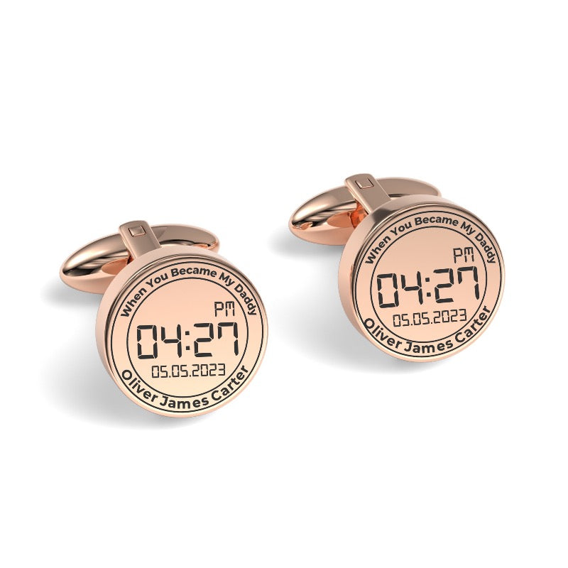 When You Became My Daddy Engraved Cufflinks
