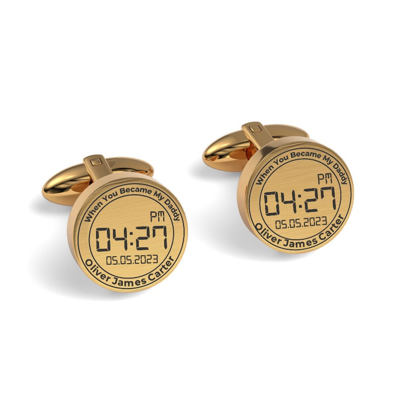 When You Became My Daddy Engraved Cufflinks