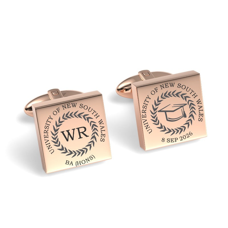 Personalised Graduation Engraved Cufflinks