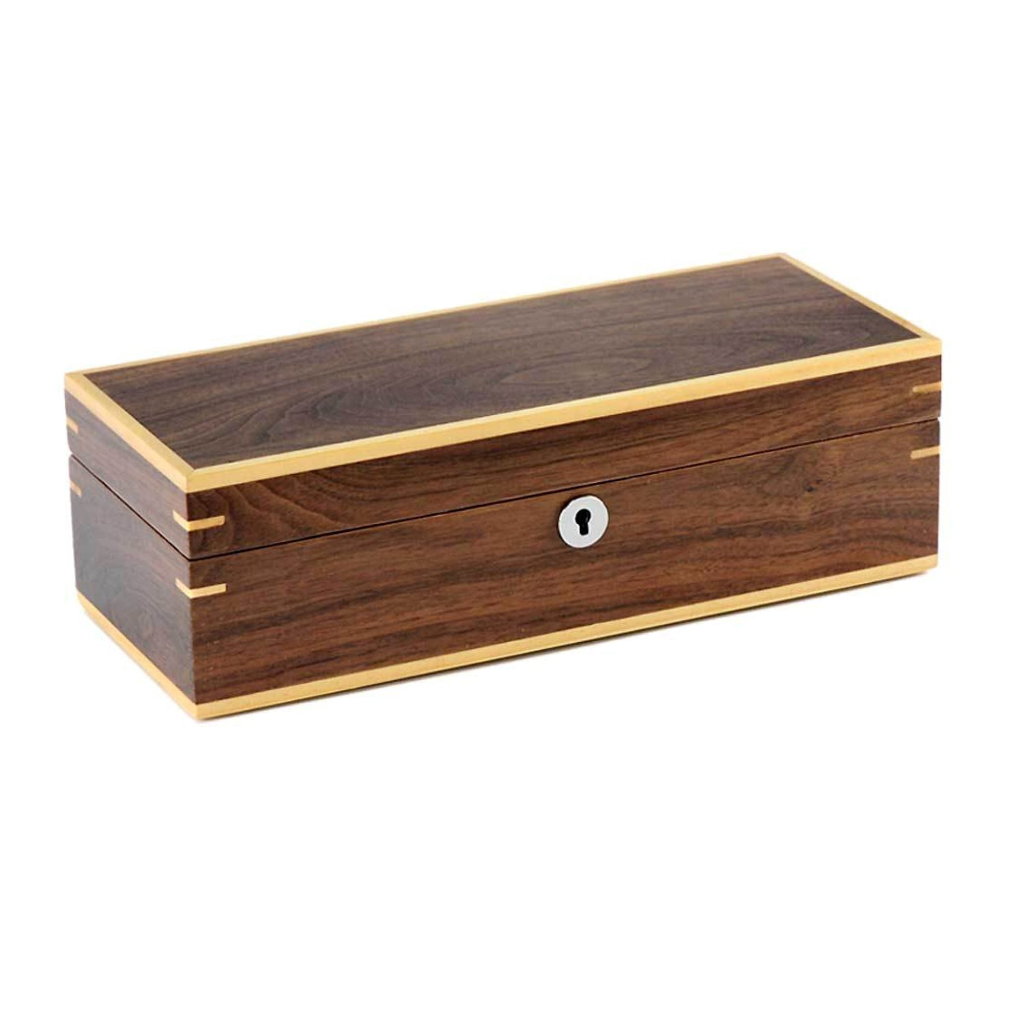 Seconds - Walnut Wooden Watch Box for 5 Watches (B)
