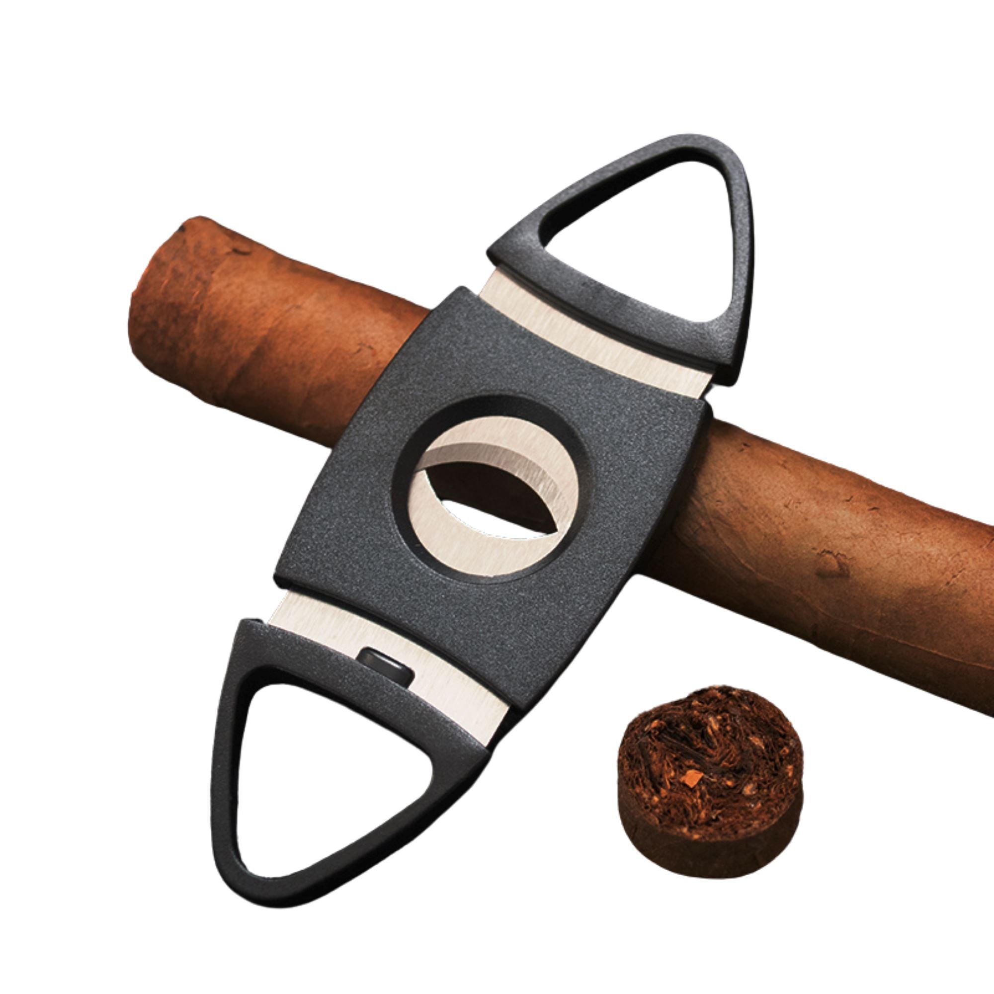 Black Two Finger 54 Ring Gauge Cigar Cutter Cigar Cutter Clinks Australia