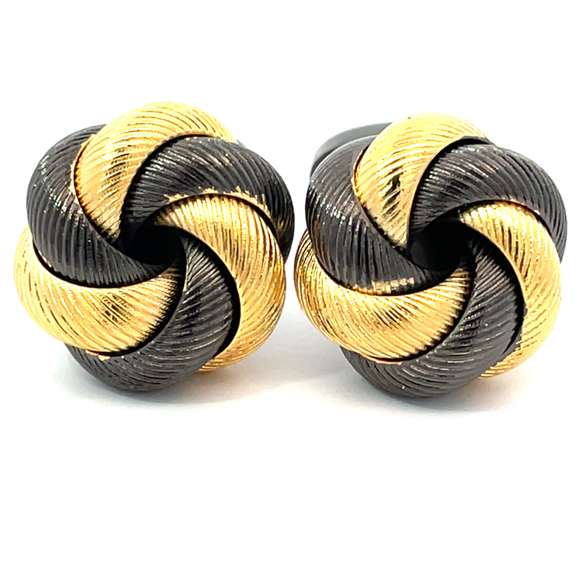 Gunmetal with Gold Knots Cufflinks