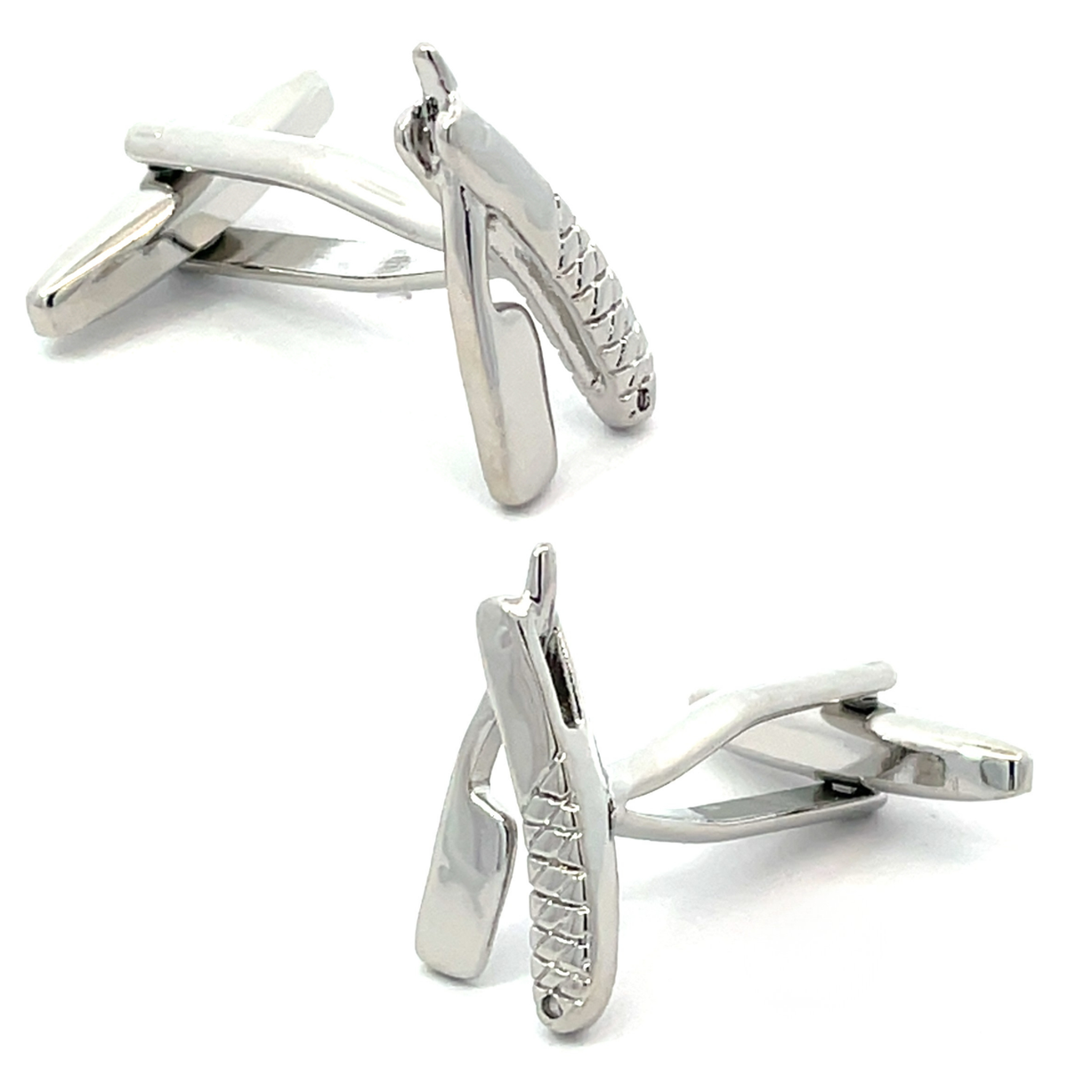 Barbers Straight Razors Silver Cufflinks