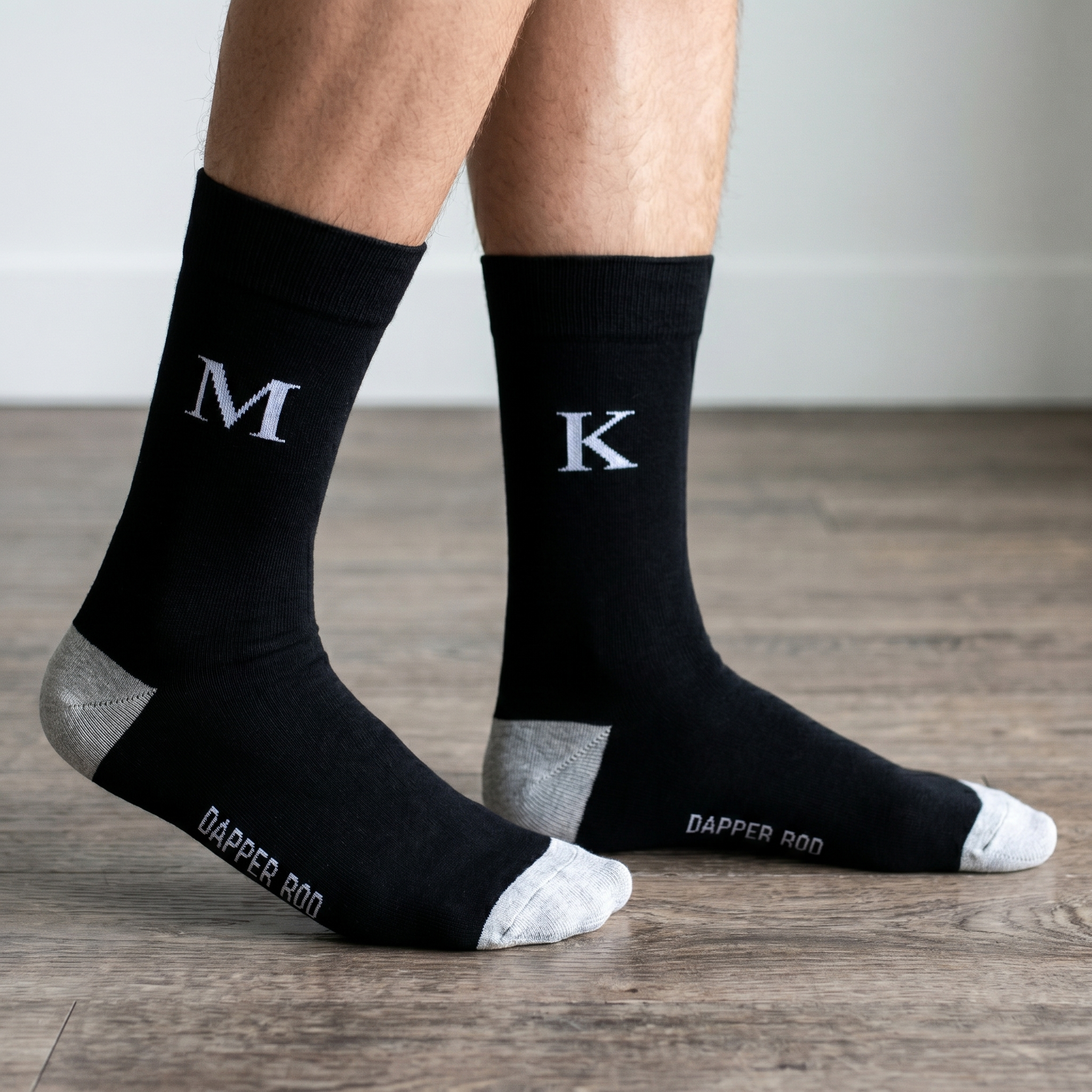 Initial Socks Letters A-Z (Personalised) lifestyle image - Nano Banana Pro #2