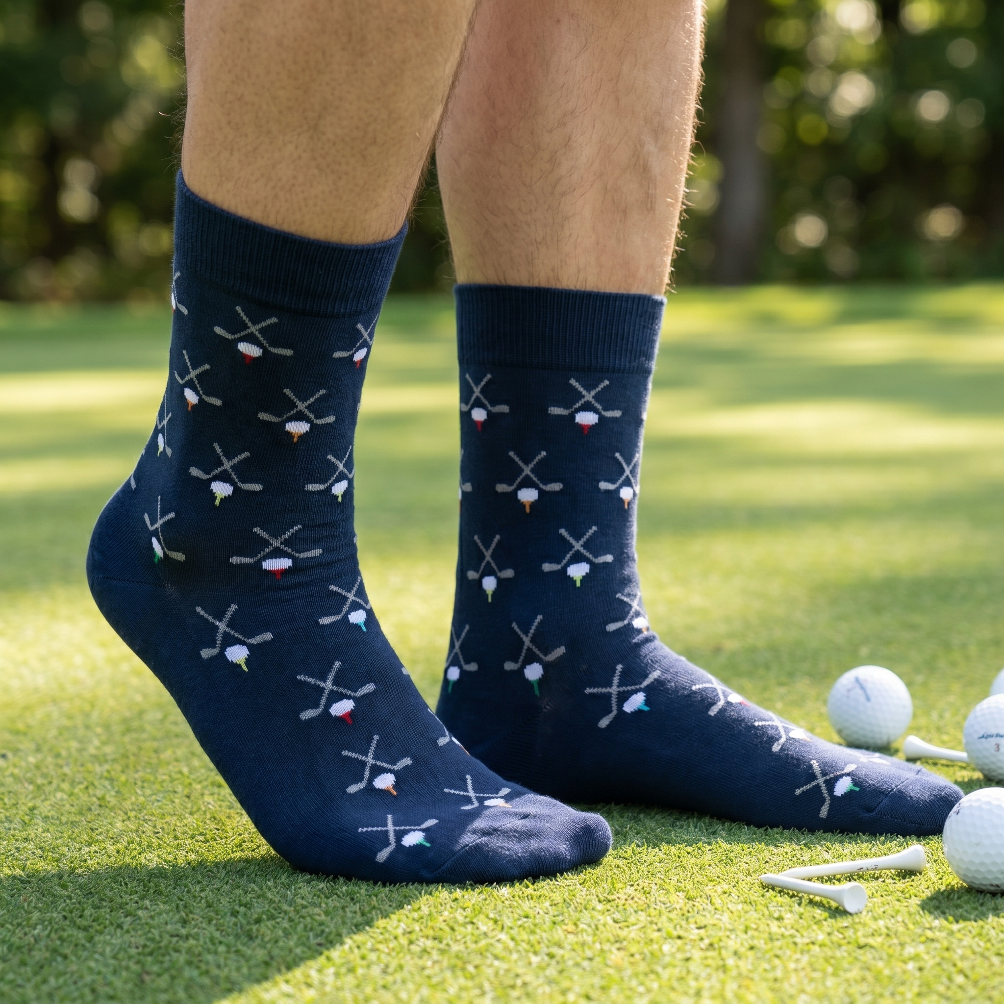 Golf Balls and Tees Socks by Dapper Roo lifestyle image - Nano Banana 2 #2
