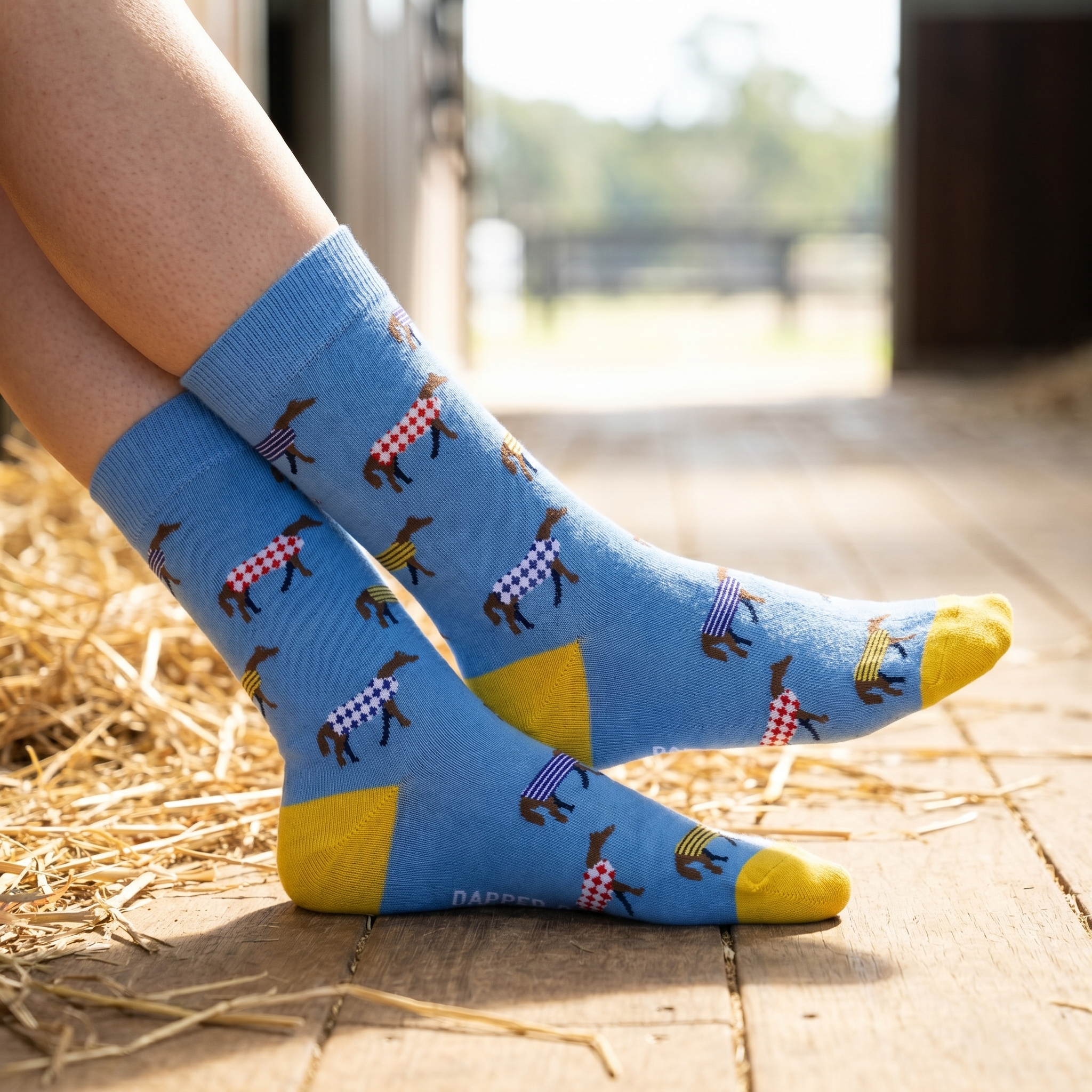 Horses with Blanket Socks by Dapper Roo lifestyle image - Nano Banana 2 #3