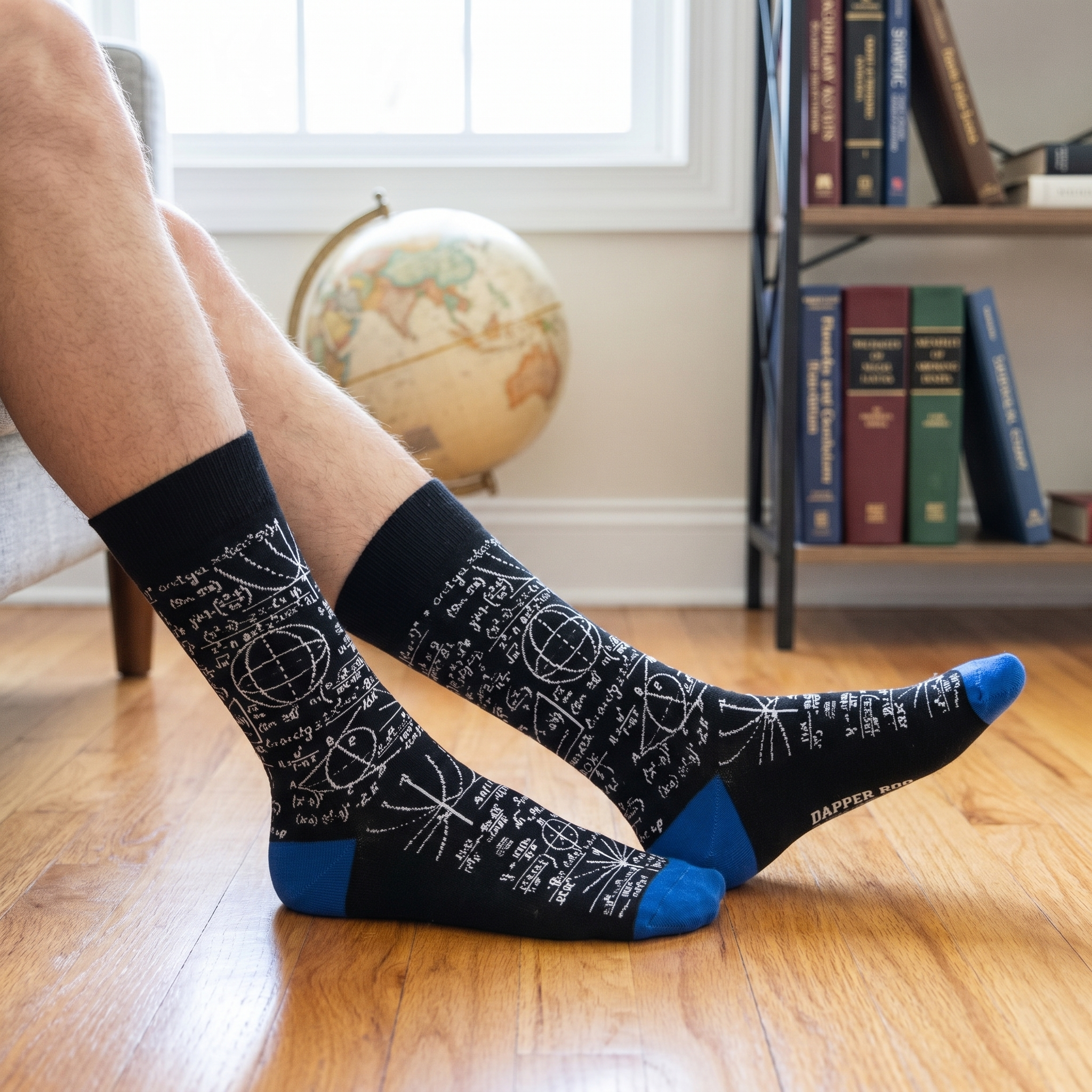 Insane Genius Mathematical Equations Maths Bamboo Socks by Dapper Roo lifestyle image - Nano Banana 2 #3