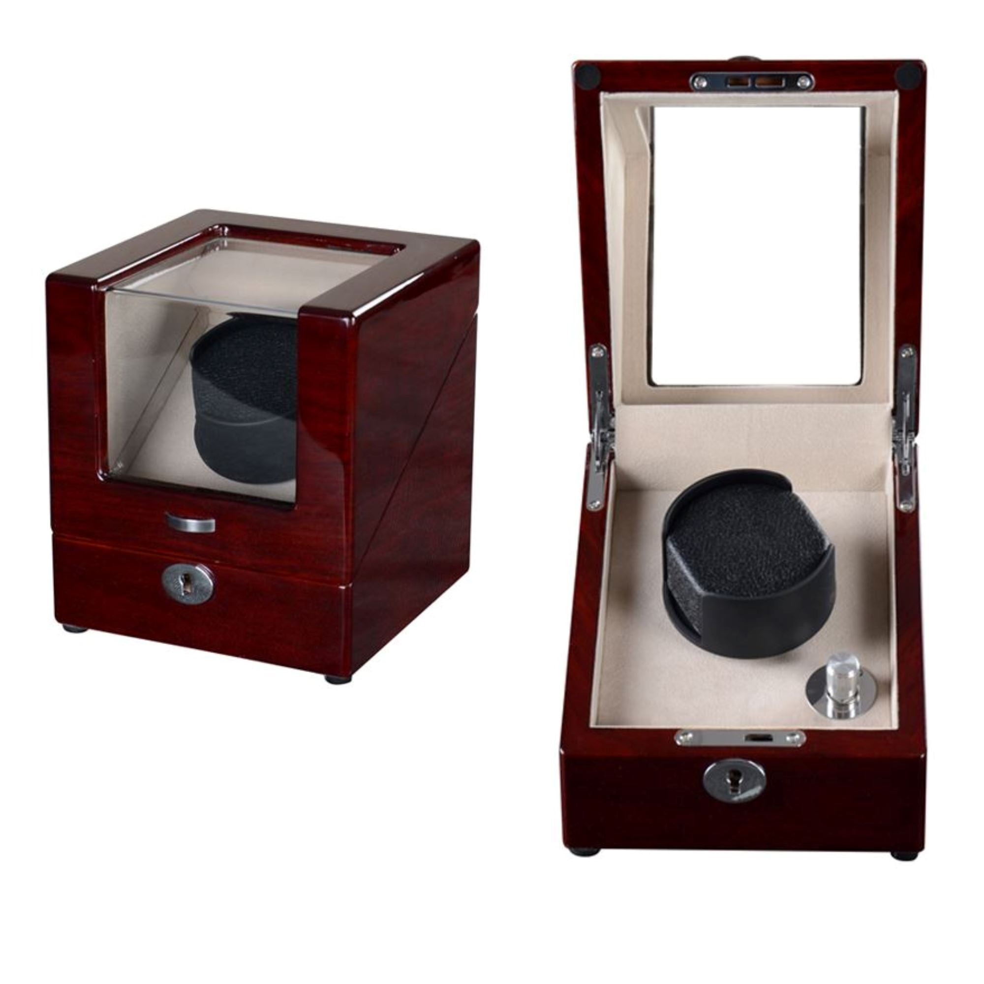 Seconds - Waratah Watch Winder Box for 1 Watch in Mahogany (c) Seconds Clinks
