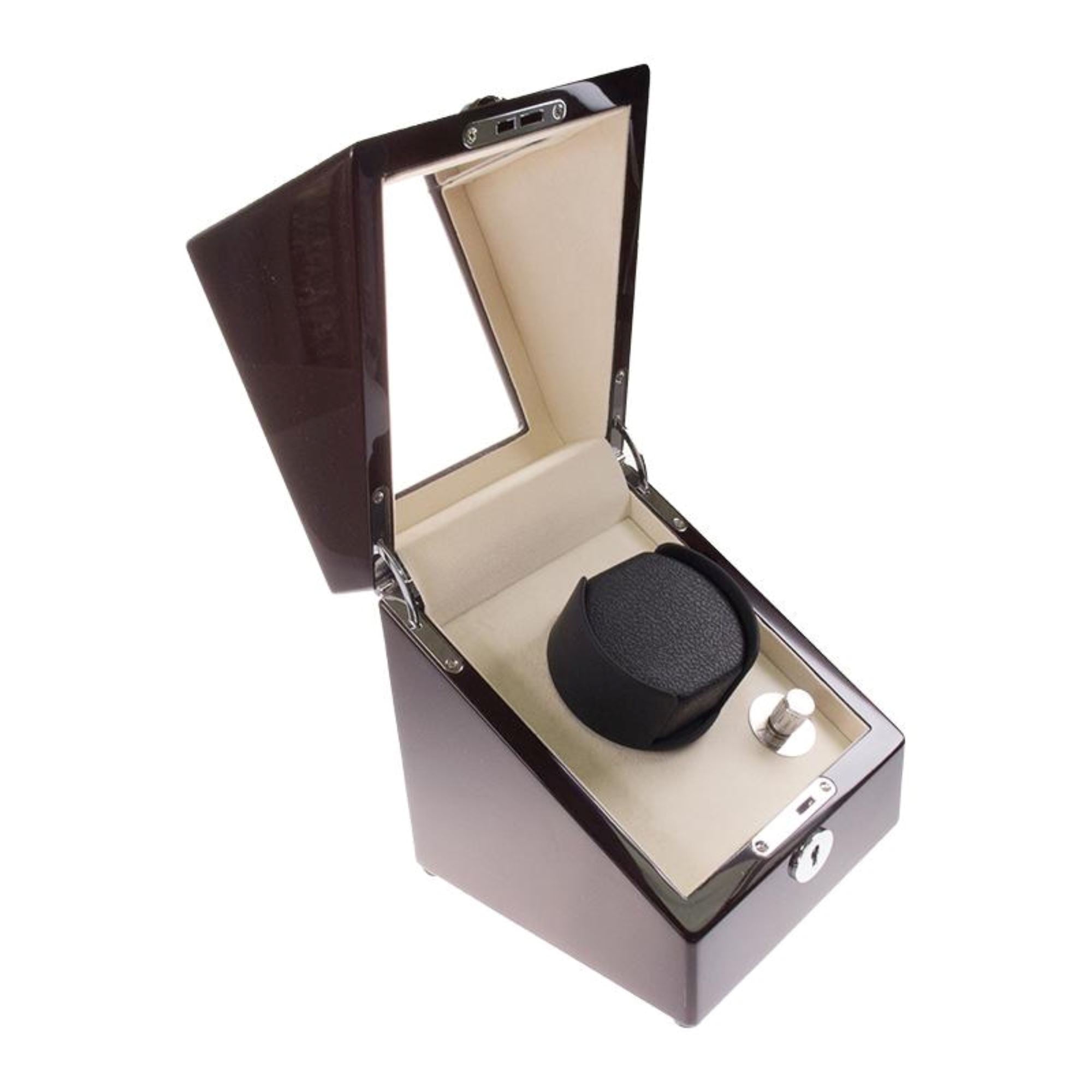 Seconds - Waratah Watch Winder Box for 1 Watch in Mahogany (g) Seconds Clinks