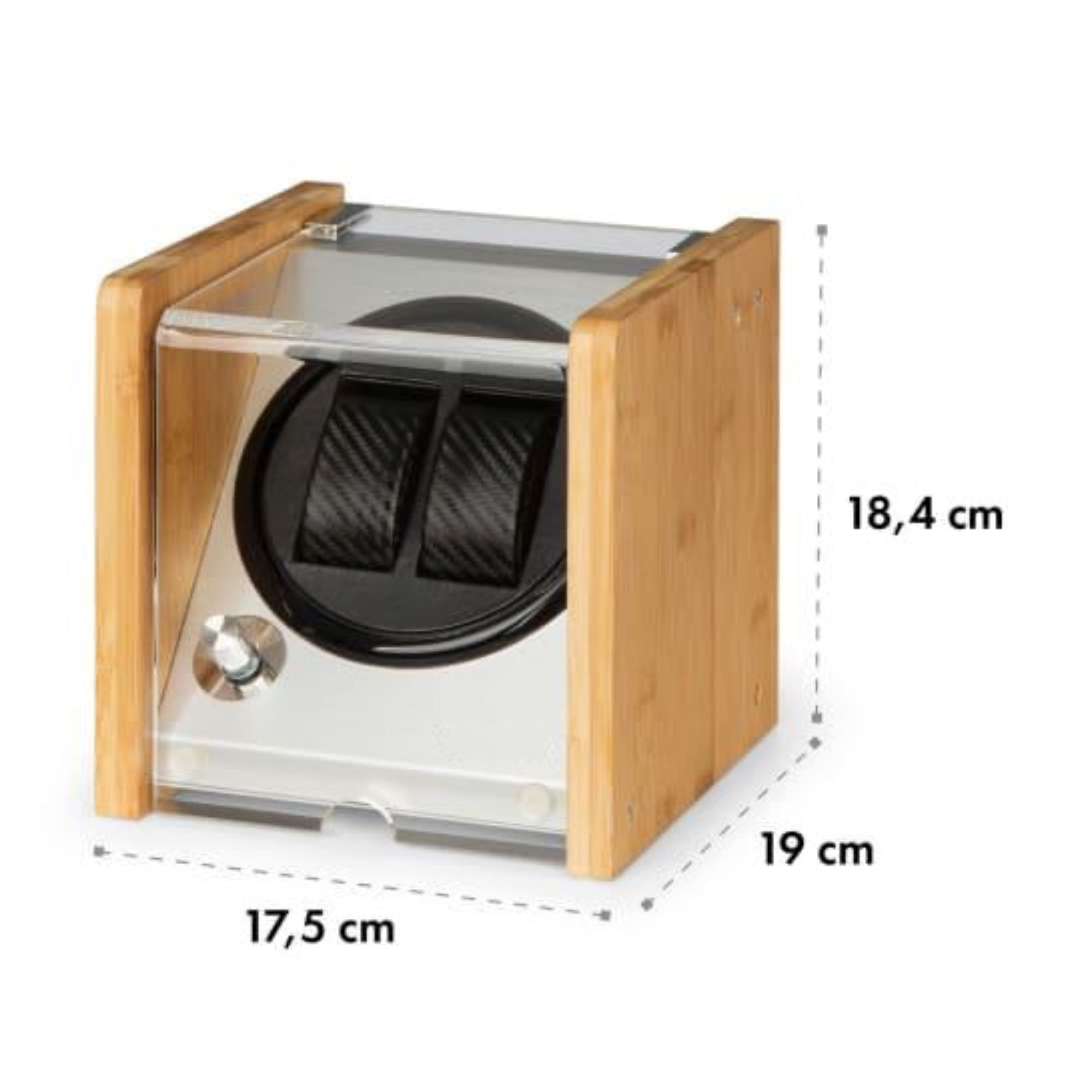 Seconds - BLAQ Watch Winder Box 2 Watches in Aluminum & Bamboo (b) Seconds Clinks