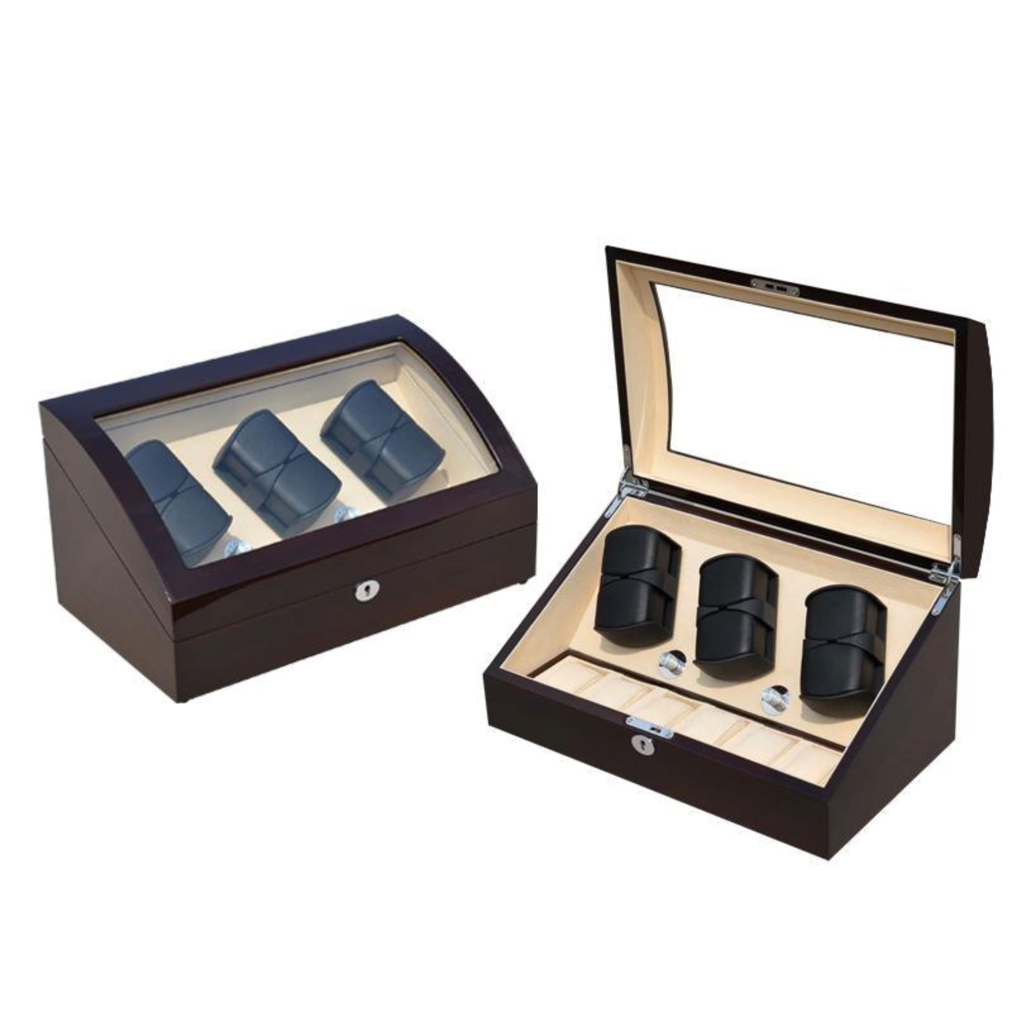 Seconds - Avoca Watch Winder Box 6 + 6 Watches in Mahogany (c) Seconds Clinks