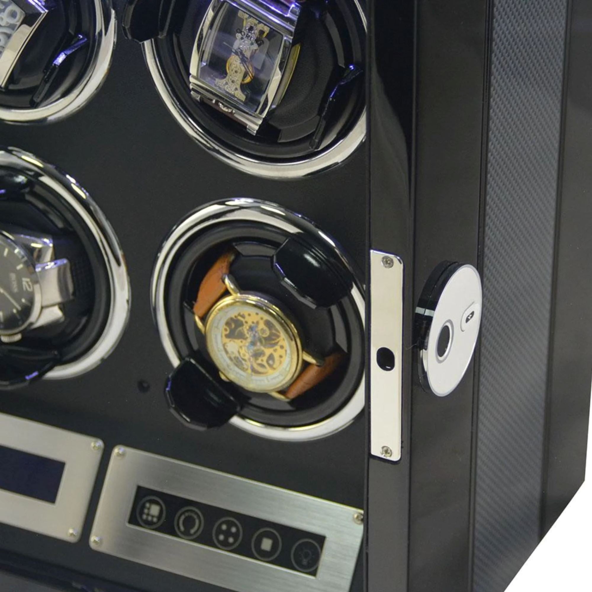 Seconds - Flinders Watch Winder for 4 Watches with Fingerprint Lock Seconds Clinks
