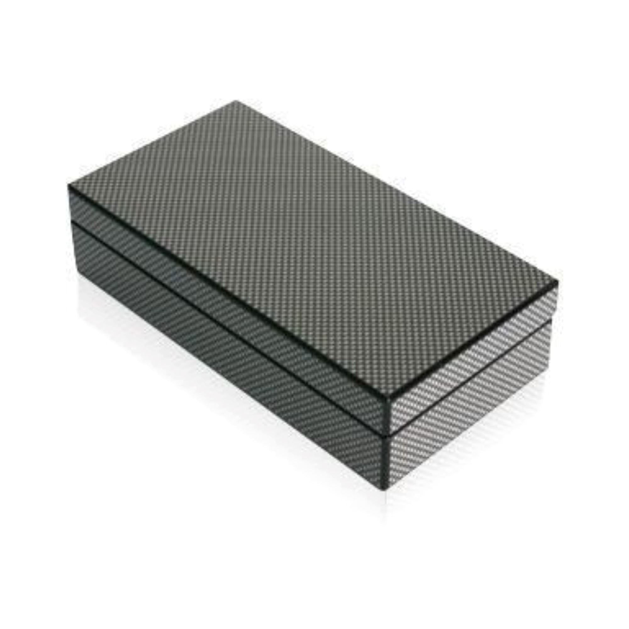 Seconds - 8 Pair Wooden Carbon Fibre Look Storage Box (B) Seconds Clinks