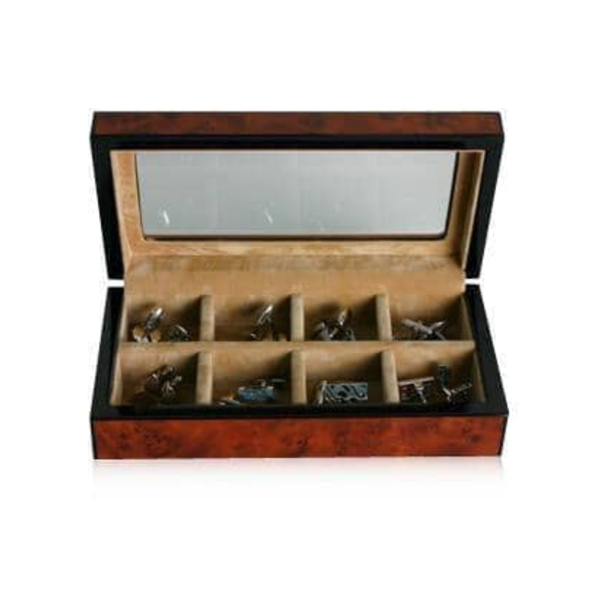 Seconds - 8 Pair Wooden (Elm Burl) Storage Box Seconds Clinks Australia