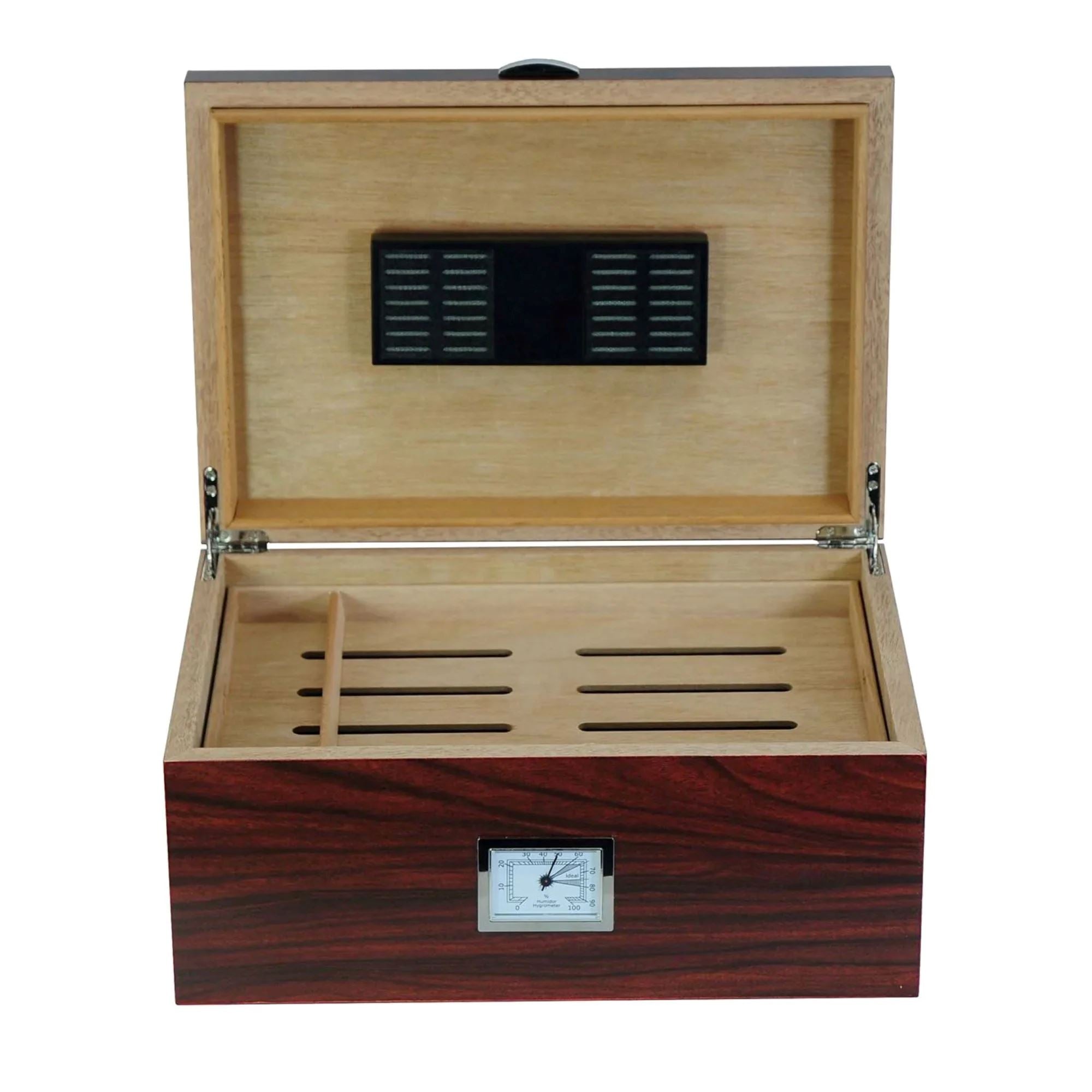 Seconds - 100 CT Walnut Cigar Humidor Wooden Box for Cigars Seconds Clinks