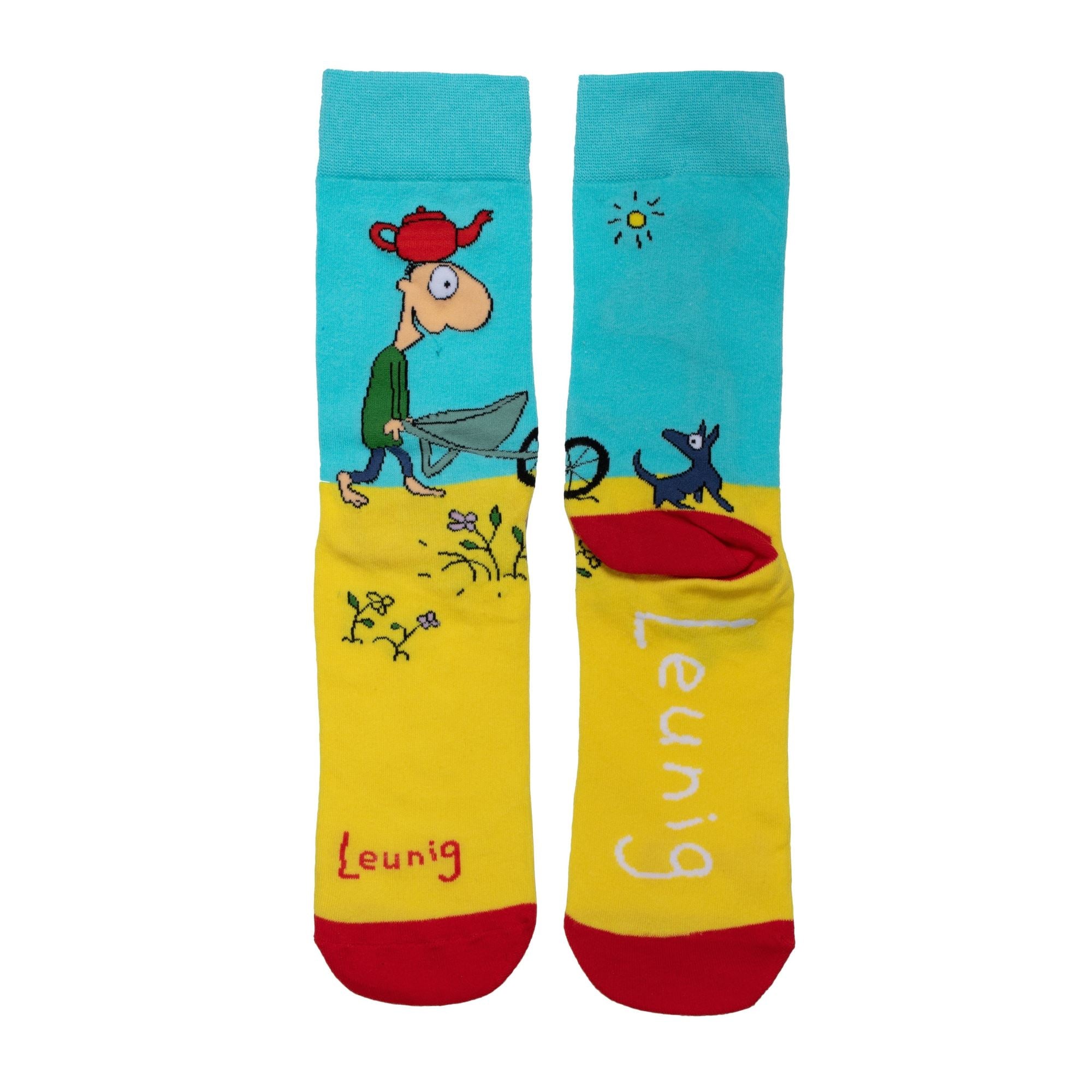 Leunig Gardening Socks Yellow Socks Leunig for James Harper