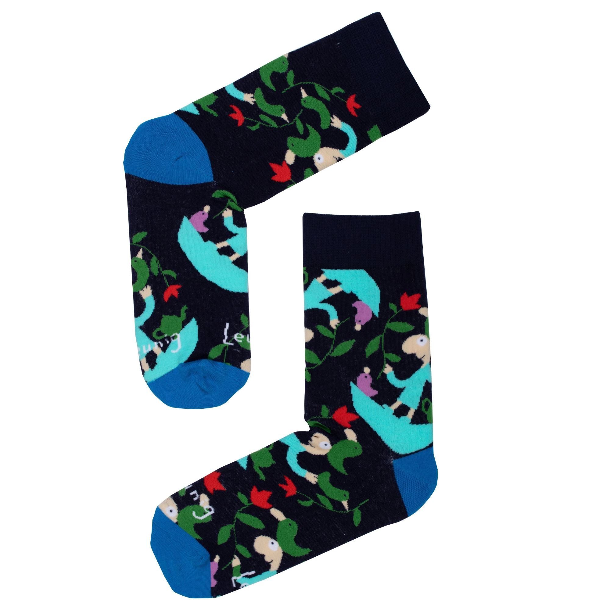 Leunig Curly Boat Socks Navy Socks Leunig for James Harper Default