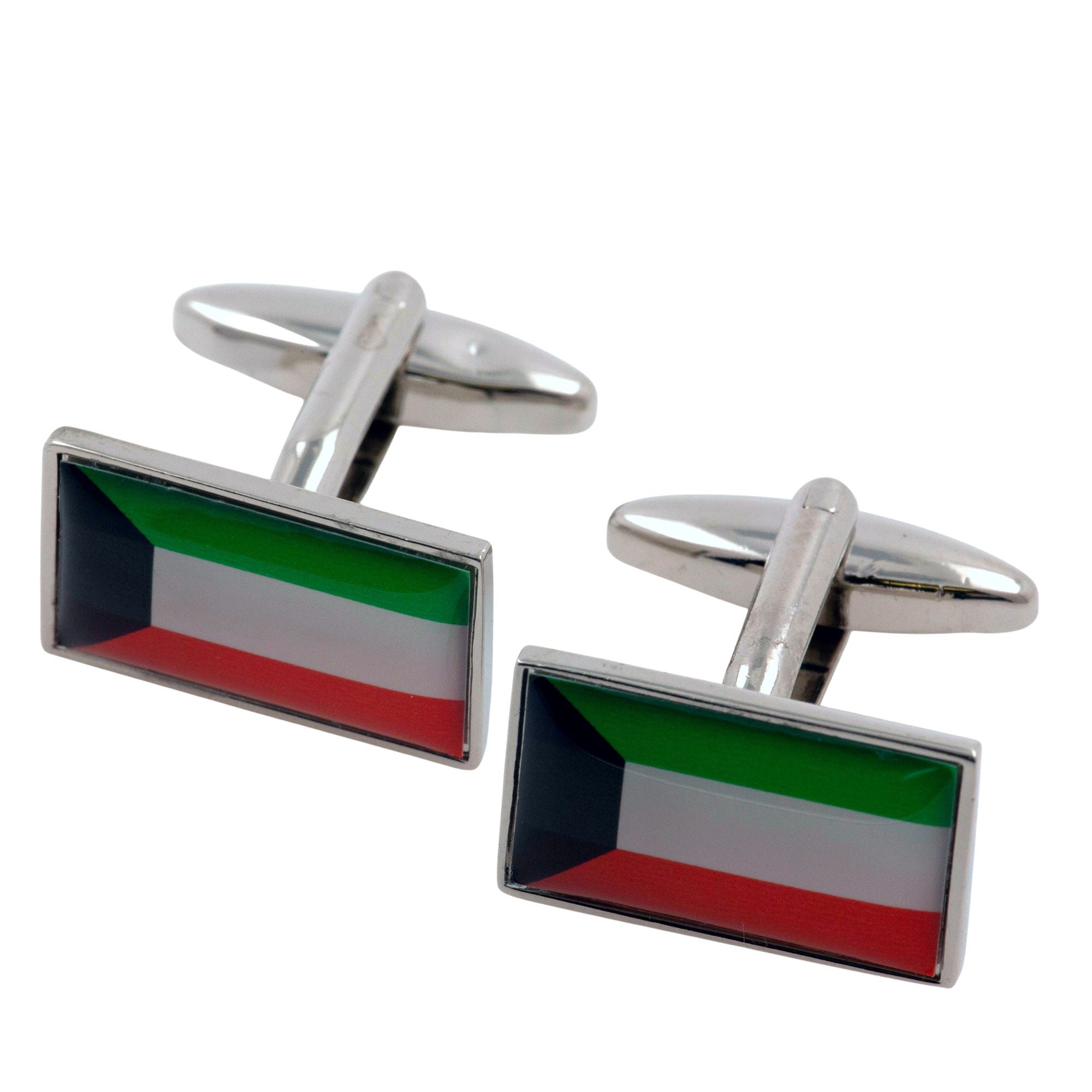 Flag of Kuwait Cufflinks Novelty Cufflinks Clinks
