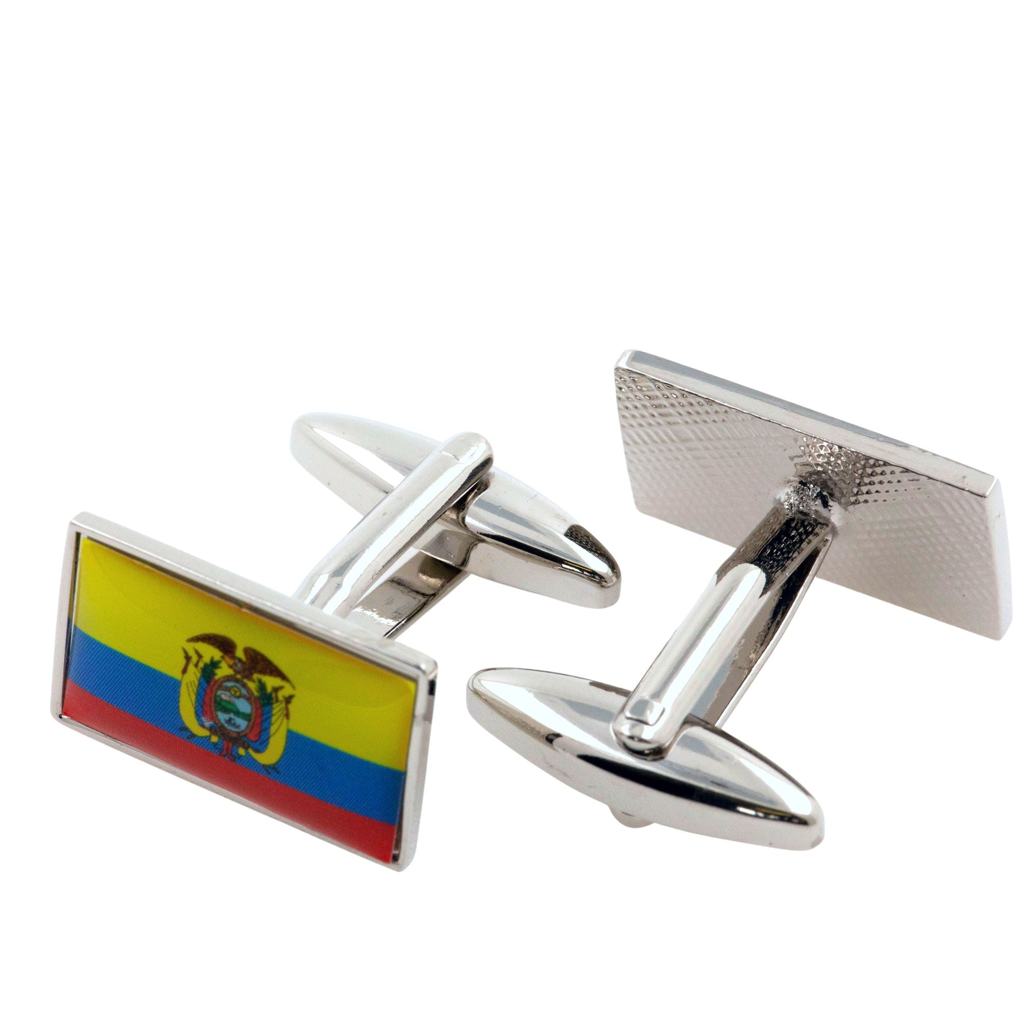 Flag of Ecuador Cufflinks Novelty Cufflinks Clinks