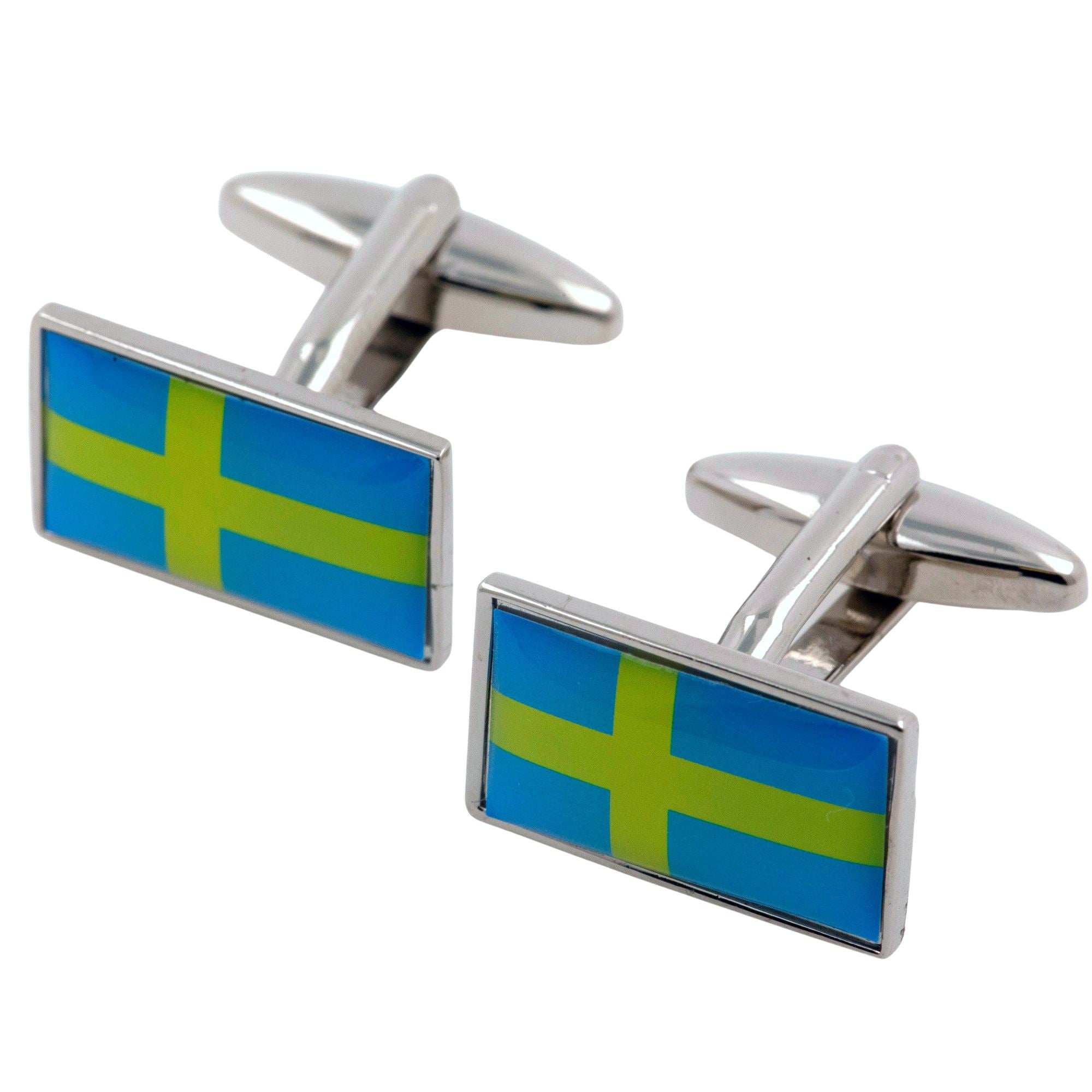 Flag of Sweden Cufflinks Novelty Cufflinks Clinks