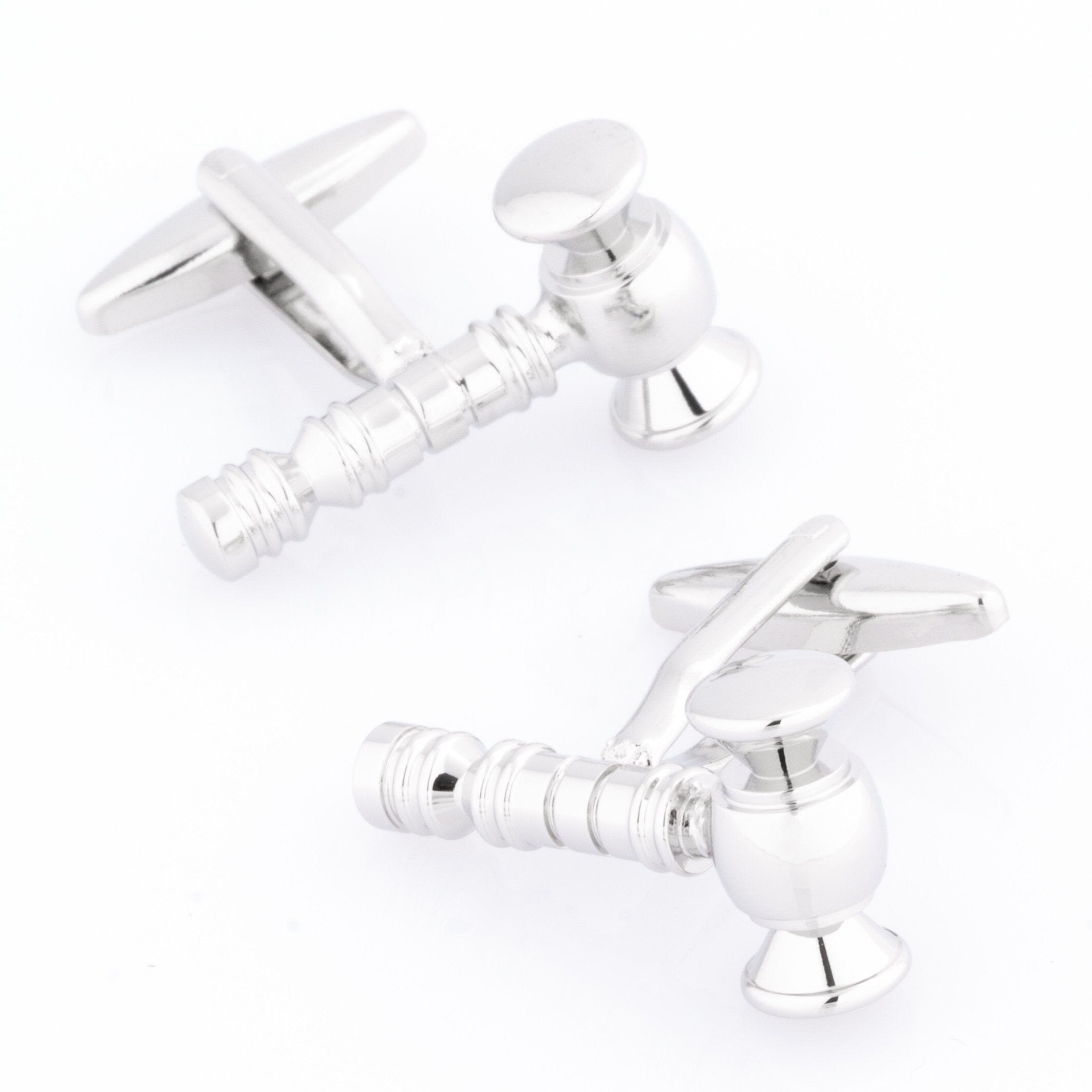 Auctioneer / Judge Gavel Cufflinks Silver Silver Cufflinks Clinks Australia Auctioneer / Judge Gavel Cufflinks Silver