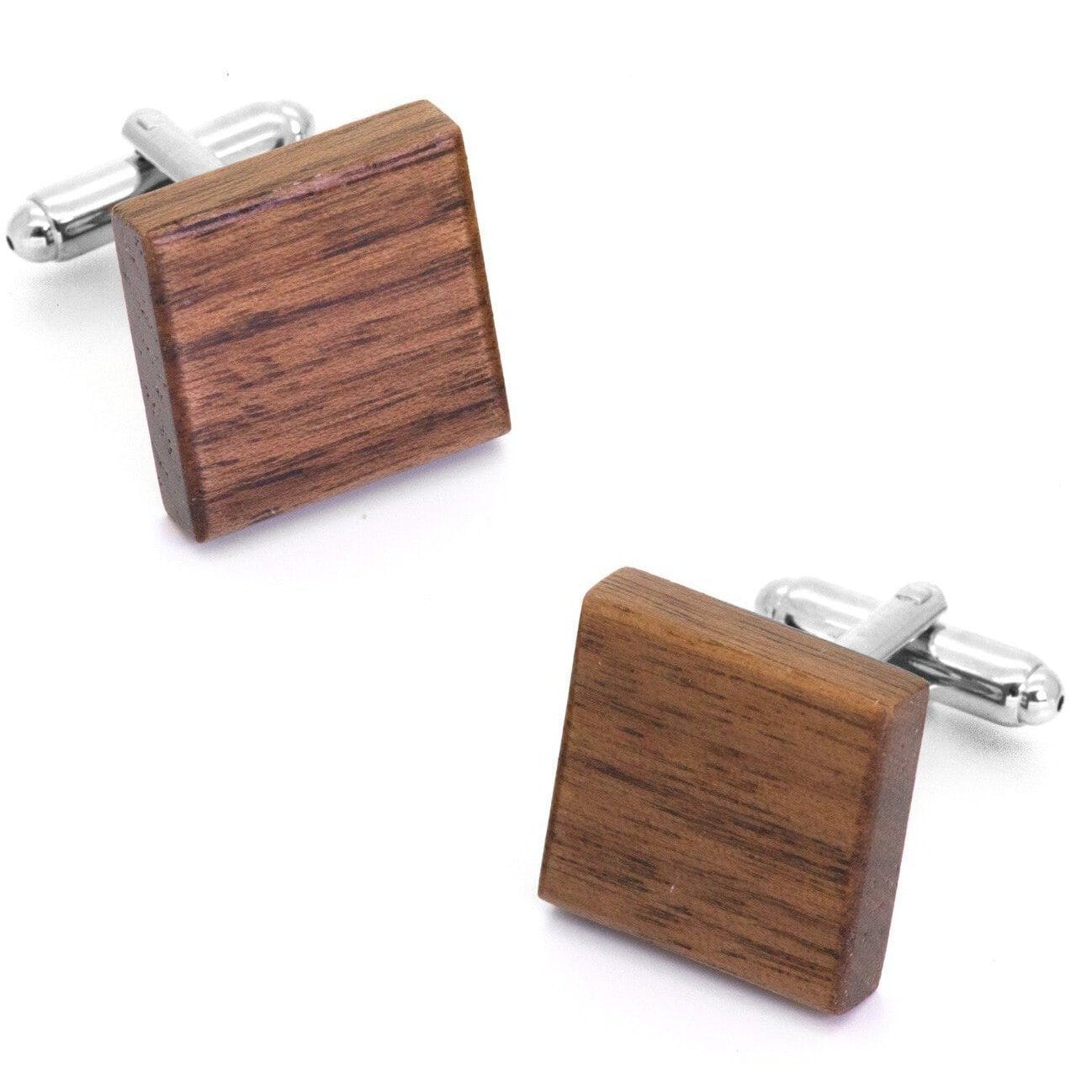 Square Natural Wood Cufflinks Classic & Modern Cufflinks Clinks Australia Square Natural Wood Cufflinks