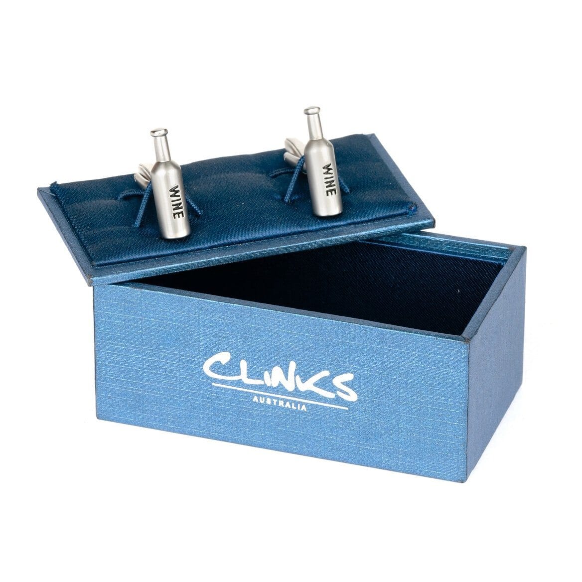 Silver Wine Bottle Cufflinks Novelty Cufflinks Clinks Australia