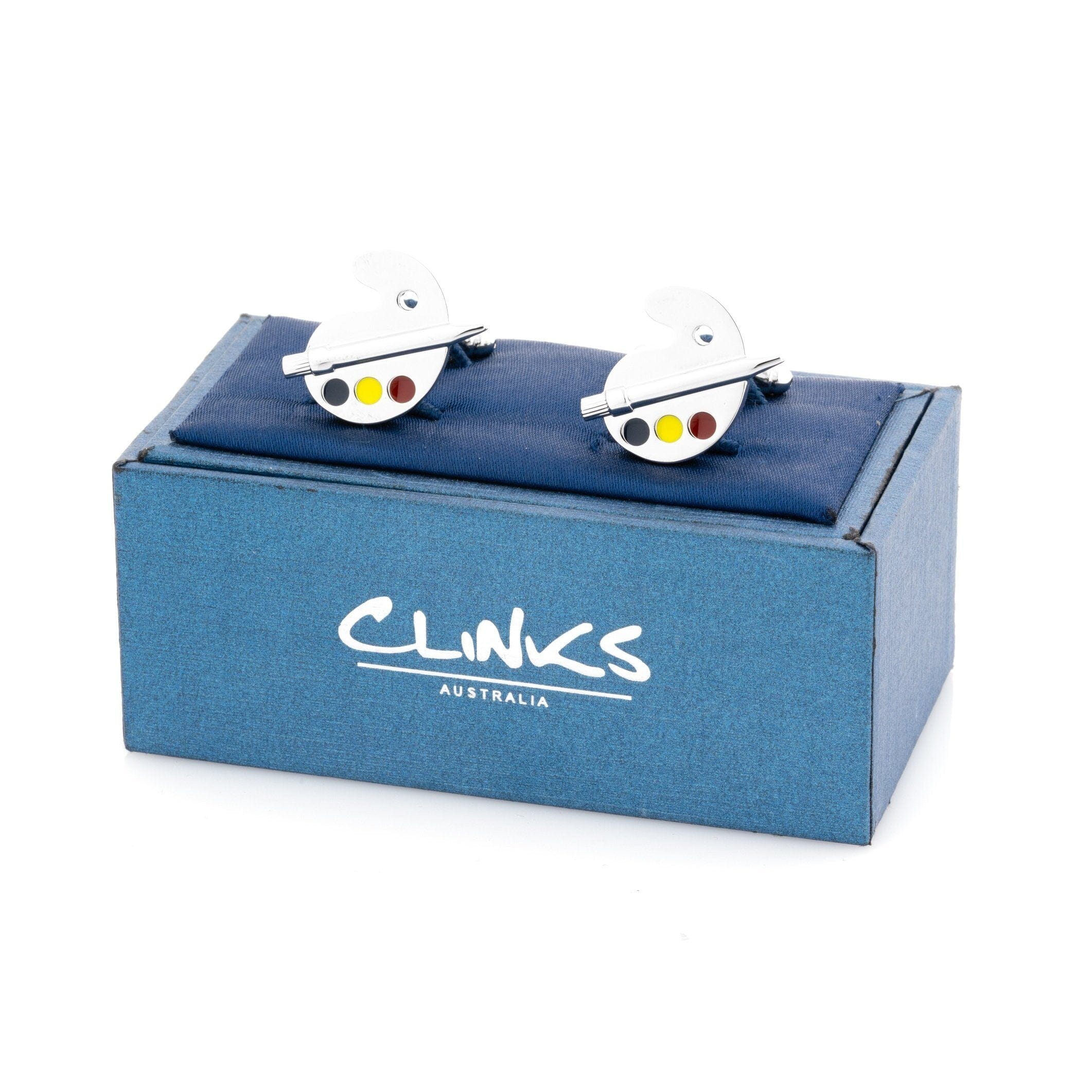 Artist Paint Palette Silver Cufflinks Novelty Cufflinks Clinks Australia