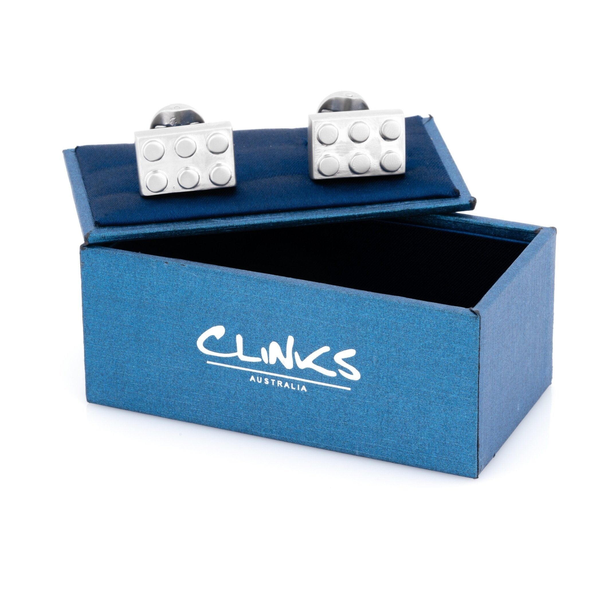 Silver Building Block Cufflinks Novelty Cufflinks Clinks Australia