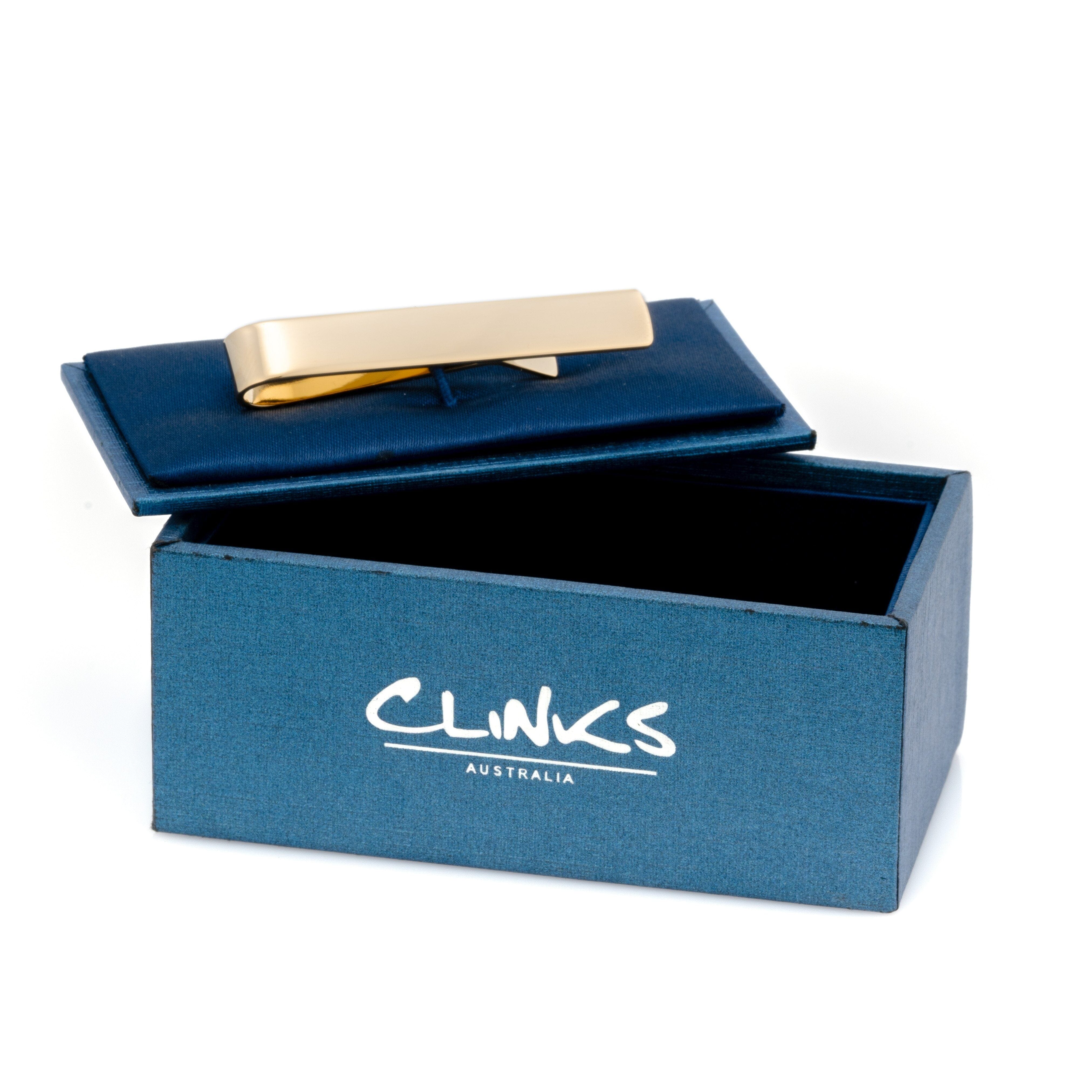 Shiny Gold Tie Bar Tie Clips Clinks