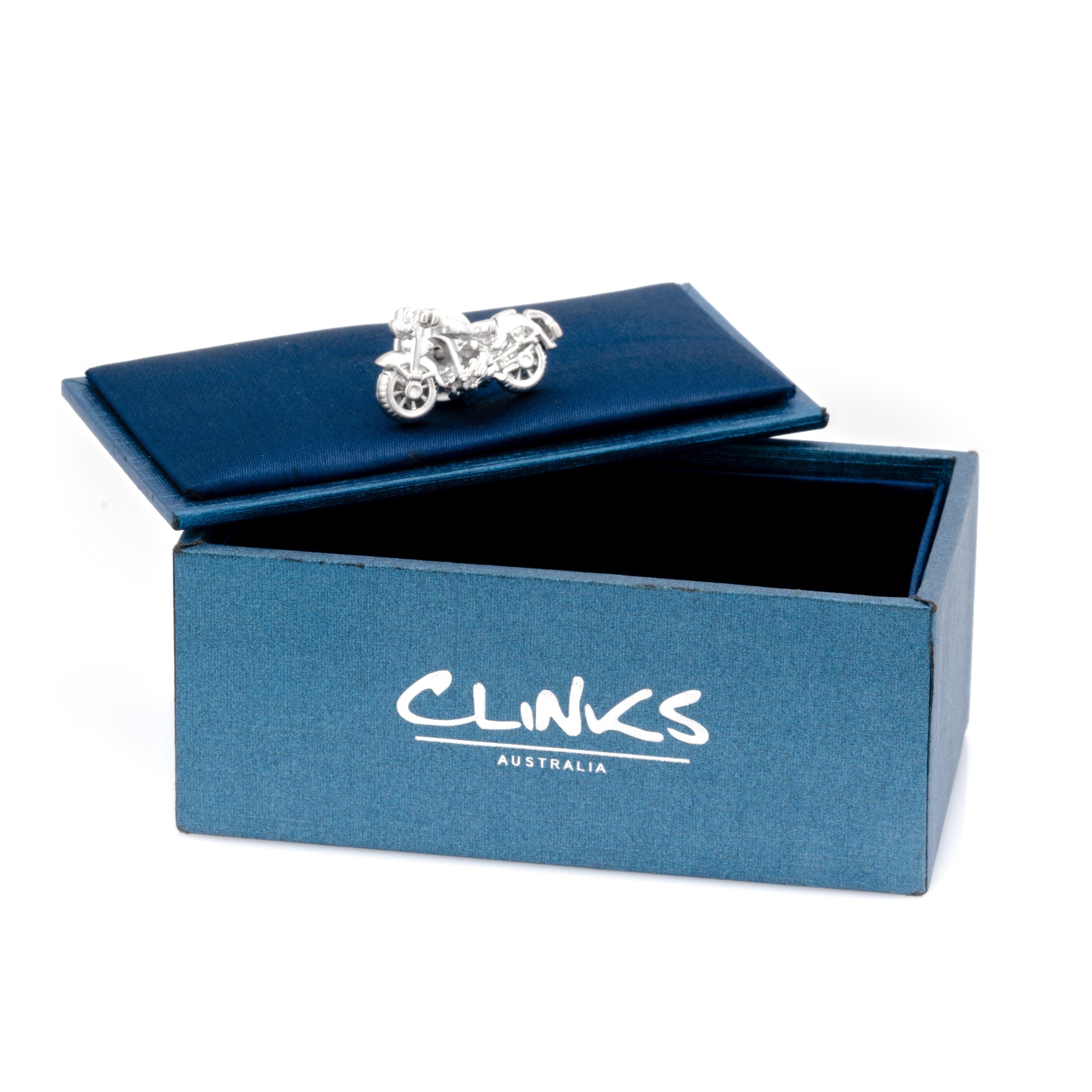 Silver Motorbike Lapel Pin Lapel Pin Clinks