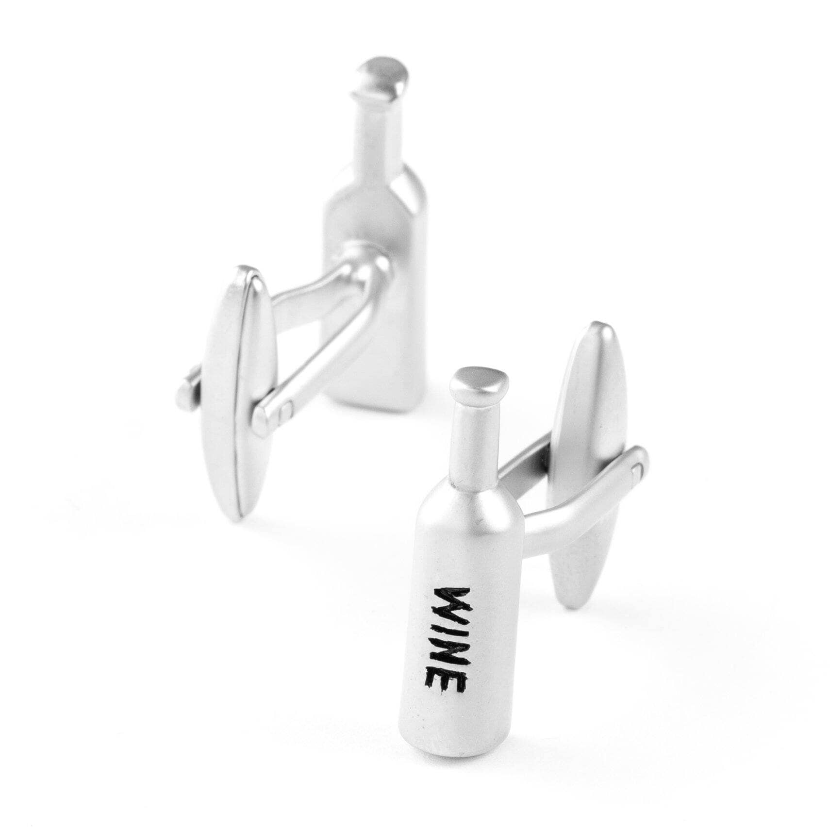 Silver Wine Bottle Cufflinks Novelty Cufflinks Clinks Australia