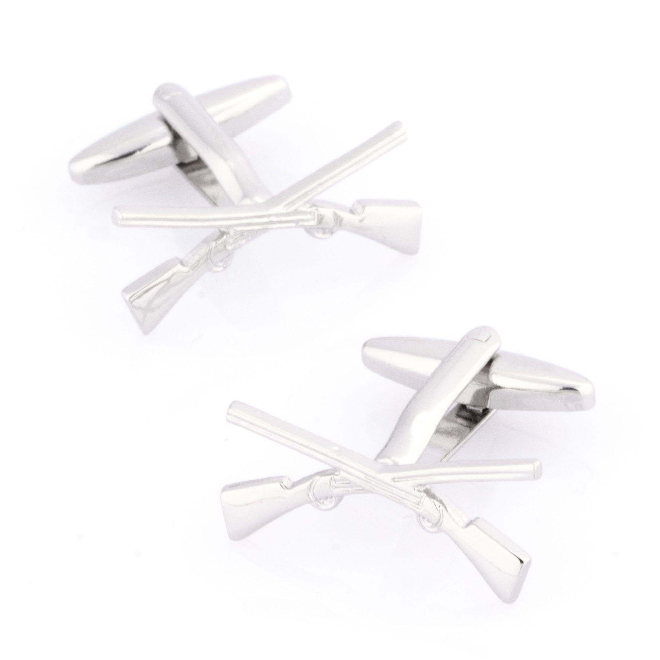 Crossed Rifle Cufflinks Novelty Cufflinks Clinks Australia Crossed Rifle Cufflinks