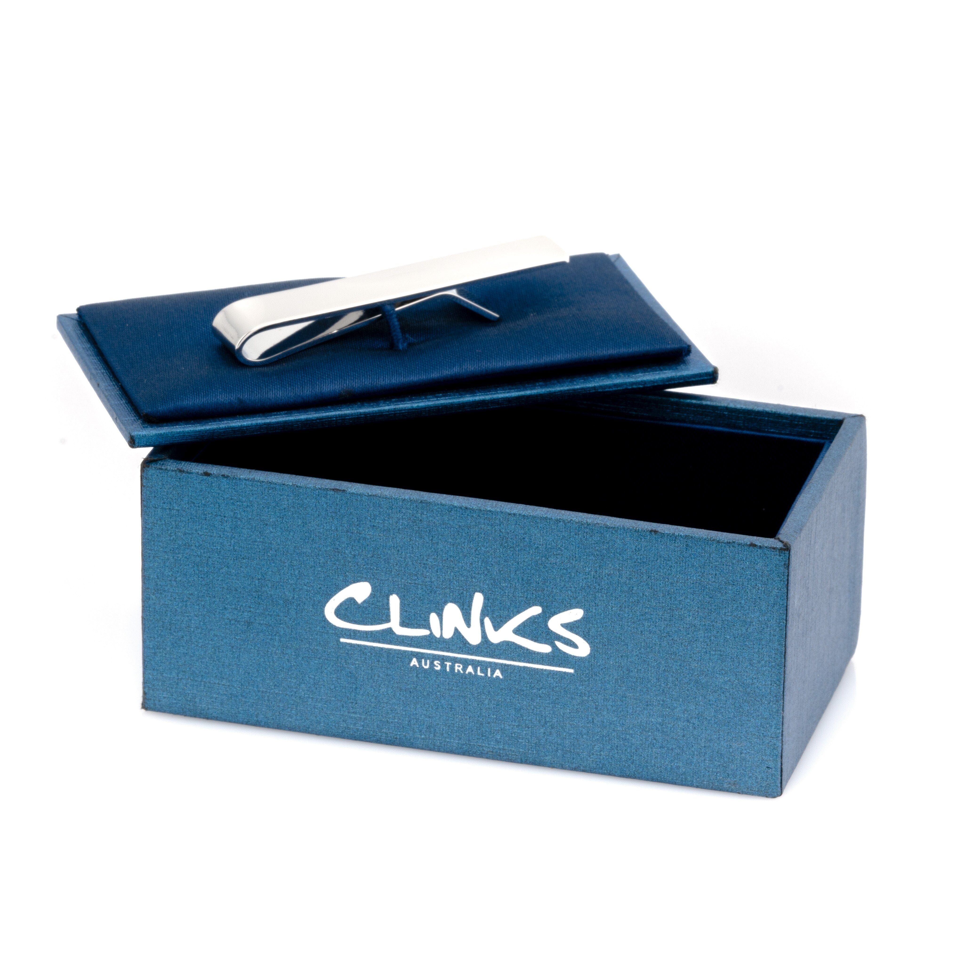 Brushed Silver Tie Bar Tie Clips Clinks
