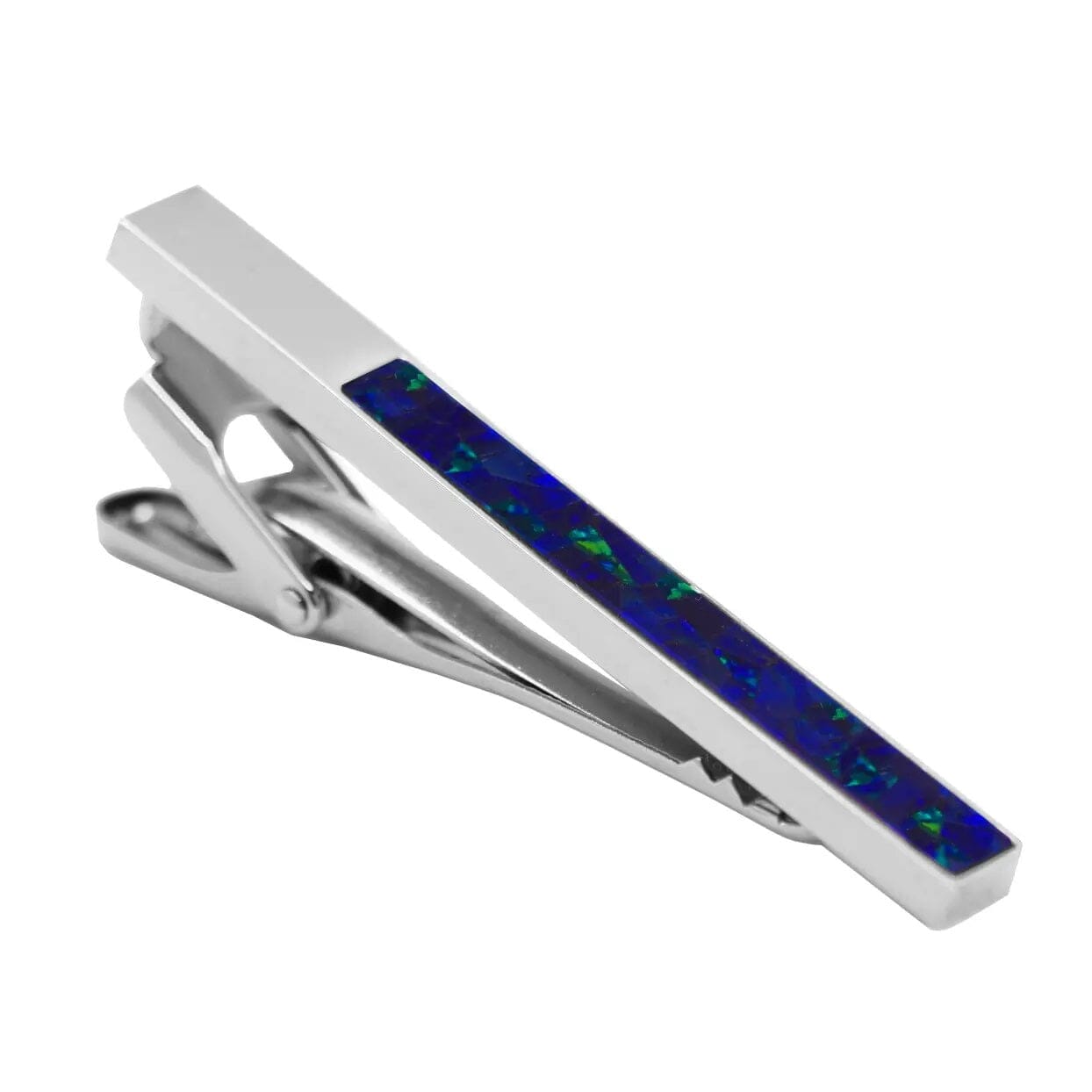 Silver Australian Sky Opal Tie Clip Tie Clips Clinks Australia