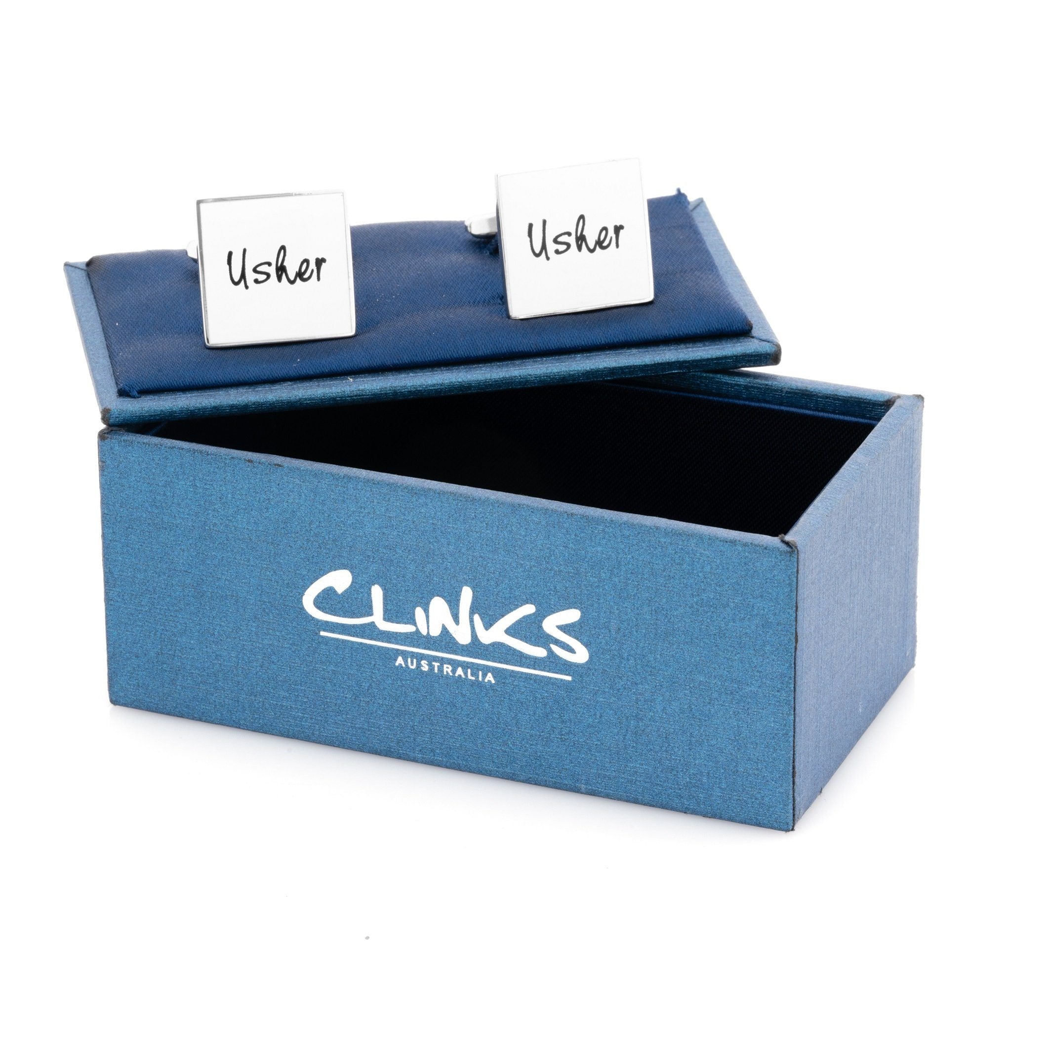 Usher White Cufflinks Wedding Cufflinks Clinks Australia