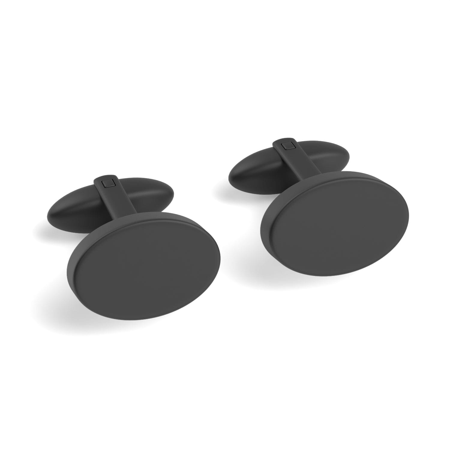 Oval Brushed Black Engravable Cufflinks Engraving Cufflinks Clinks Australia