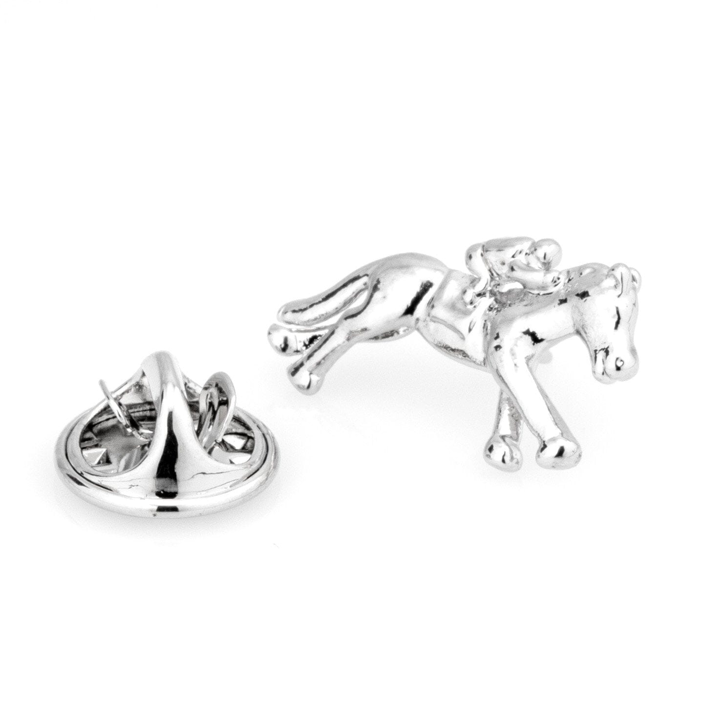 Melbourne Cup Horse Racing Silver Lapel Pin Lapel Pin Clinks Default