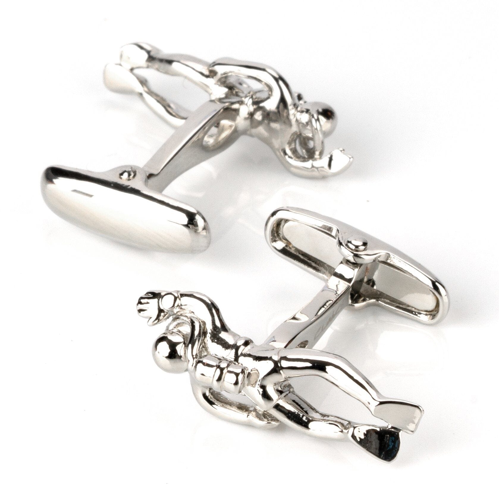Scuba Diver Cufflinks Silver Novelty Cufflinks Clinks Australia