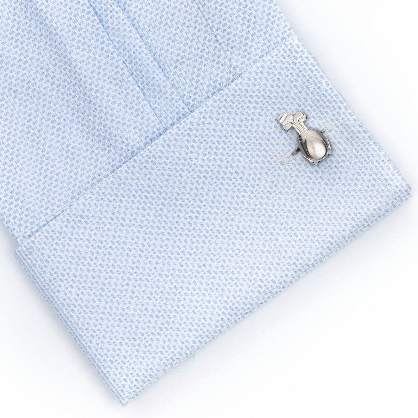 Silver Golf Bag with Clubs Cufflinks Novelty Cufflinks Clinks Australia