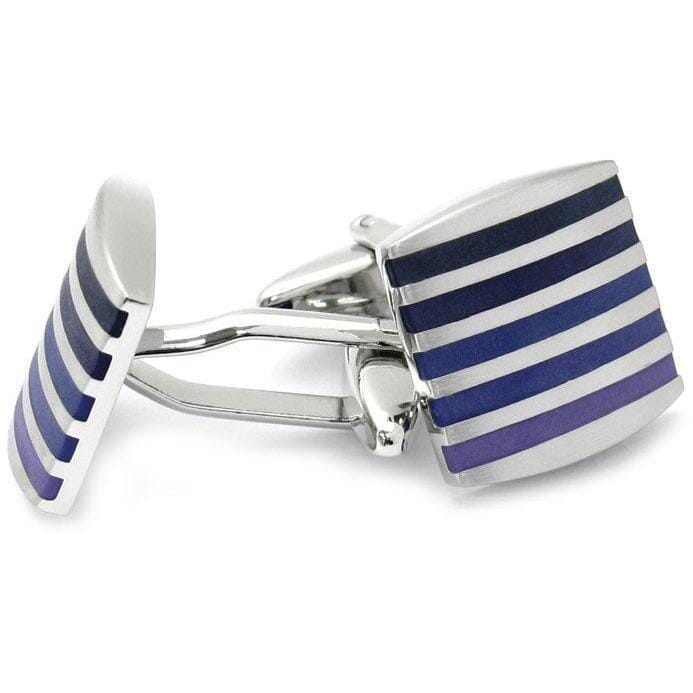 Silver with Purples Cufflinks Classic & Modern Cufflinks Clinks Australia Silver with Purples Cufflinks