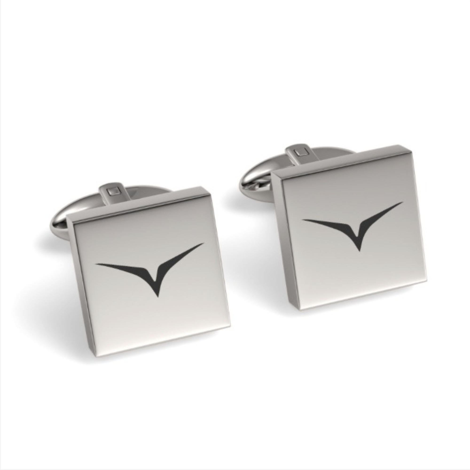 Custom Logo Engraved Square Cufflinks