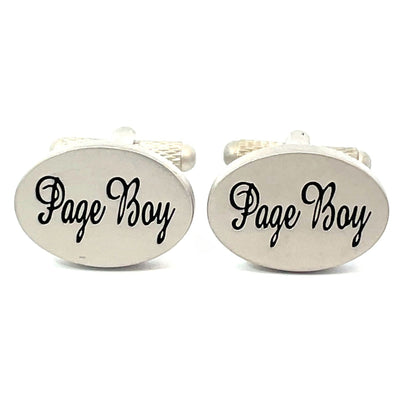 Page Boy Script Wedding Cufflinks